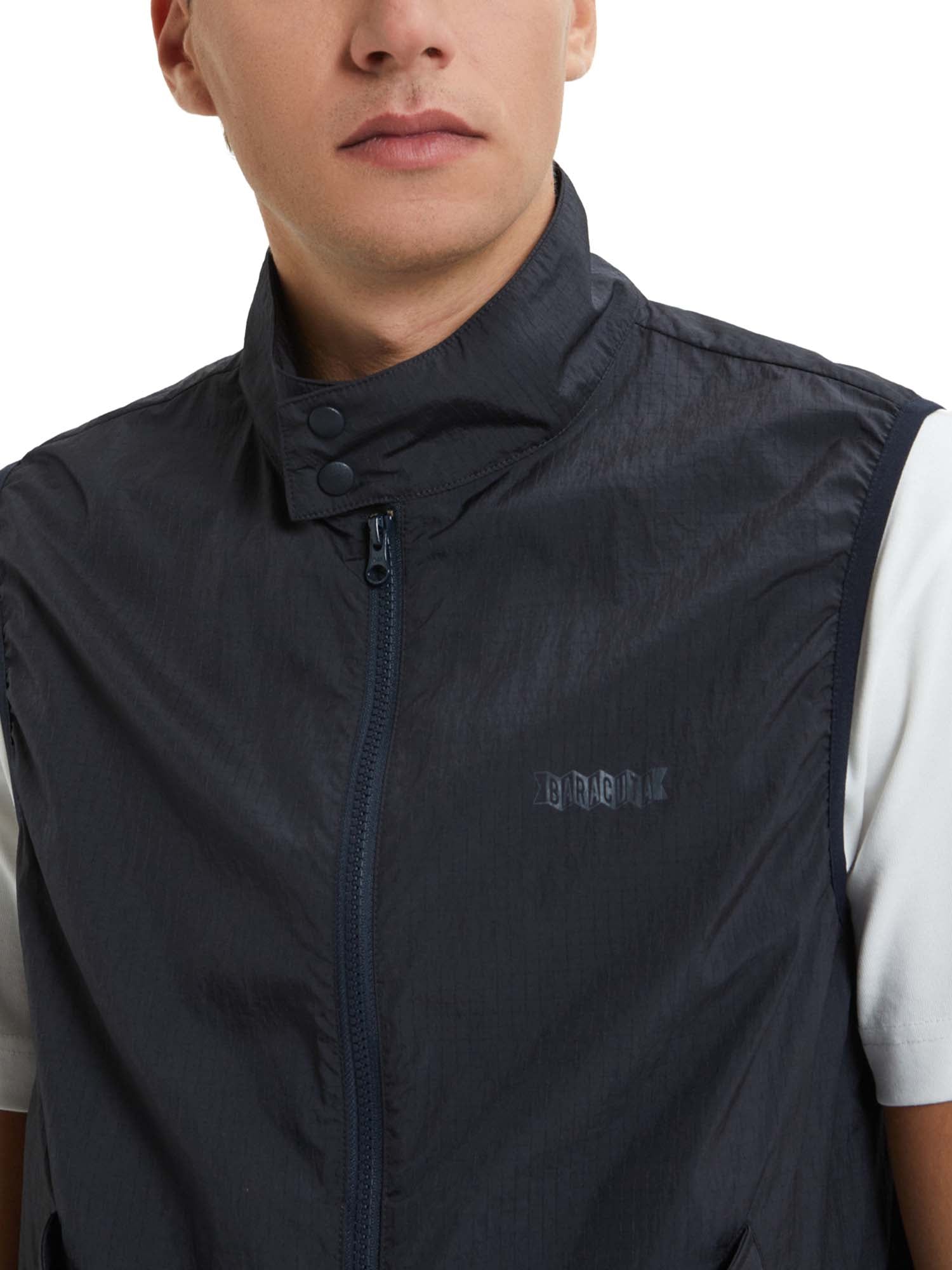 Baracuta Gilet in ripstop Blu