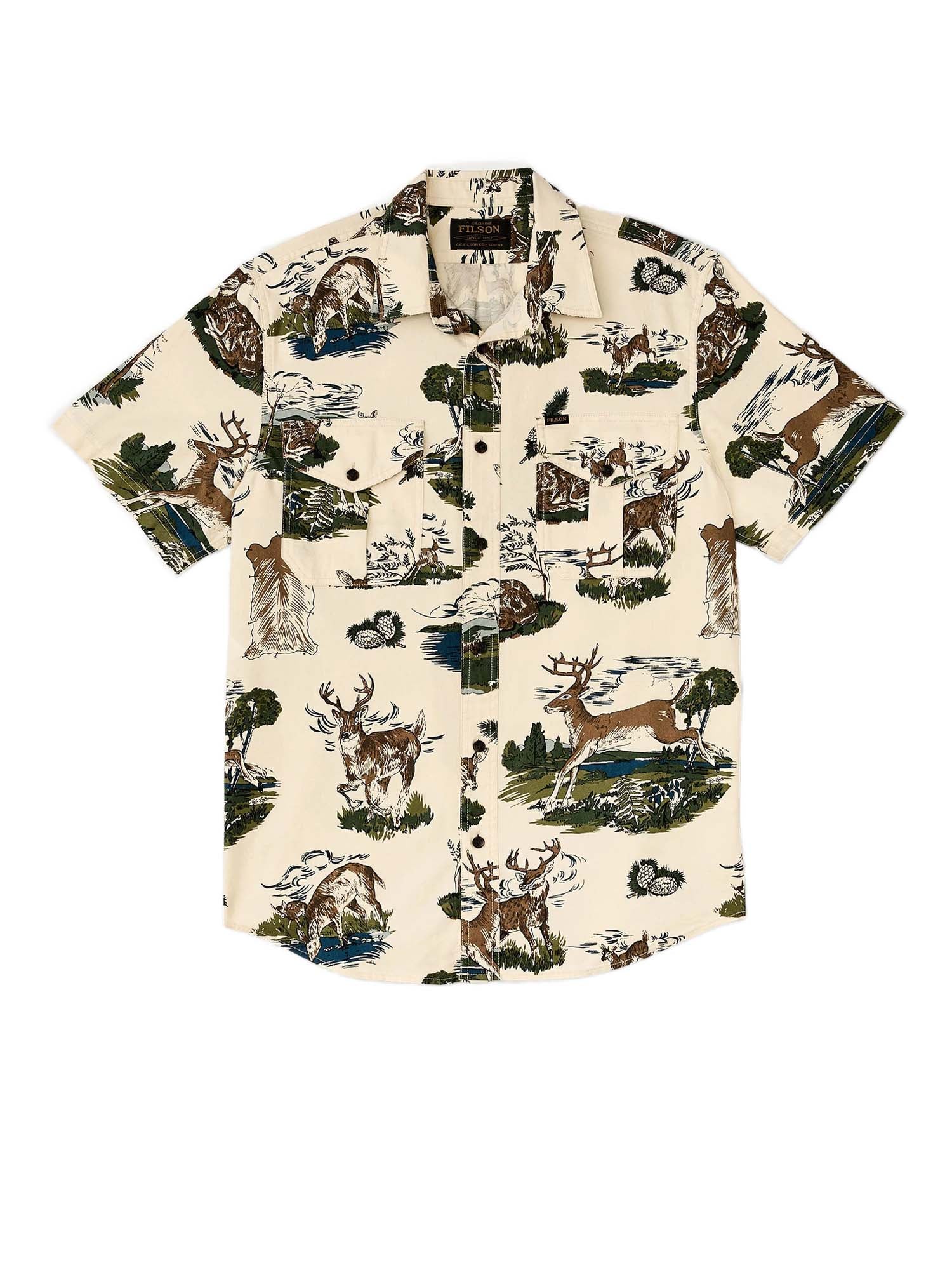 Filson Camicia Leggera Alaskan Guide a Maniche Corte Multicolore