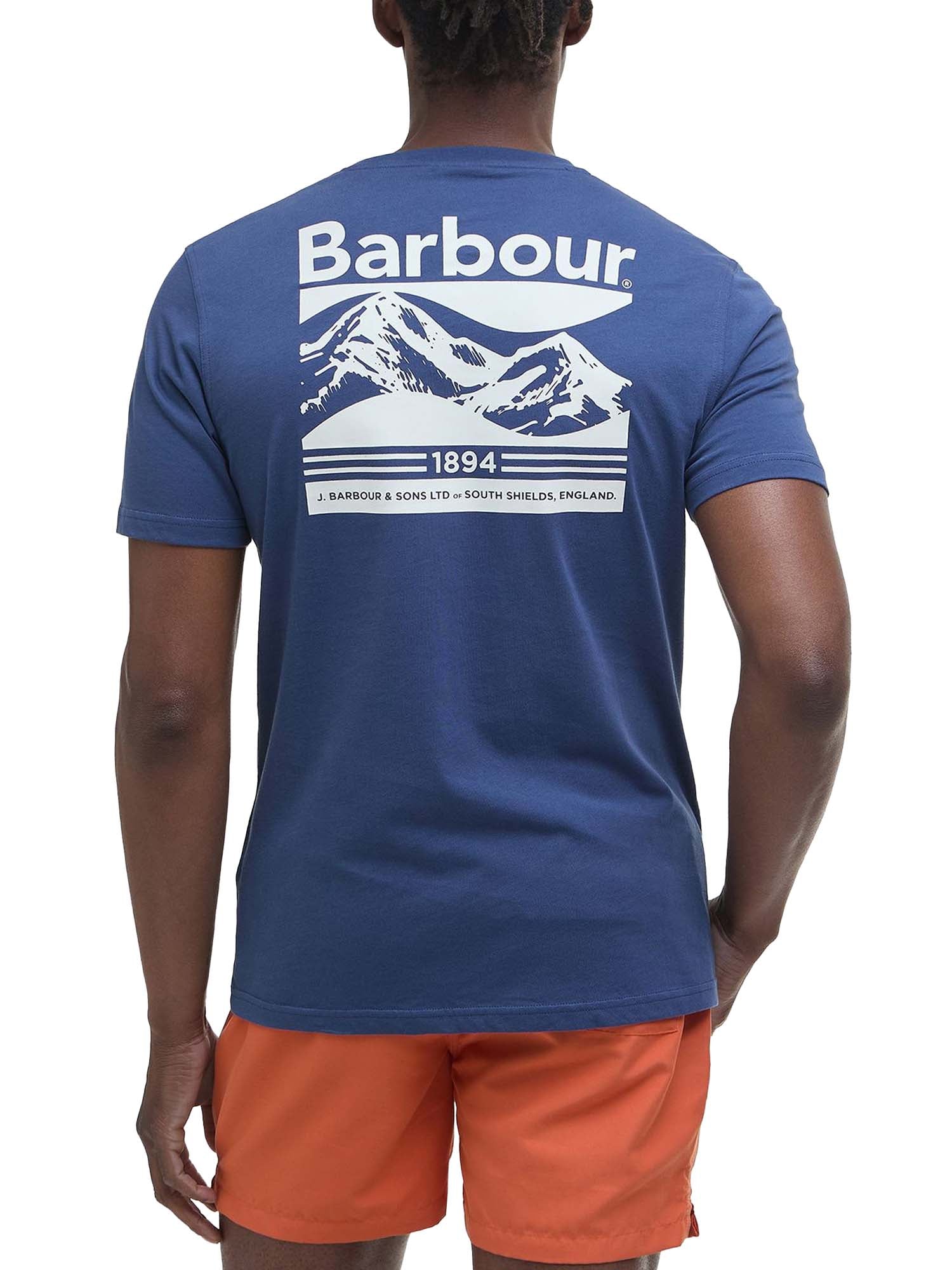 Barbour T-shirt con stampa Camber Blu