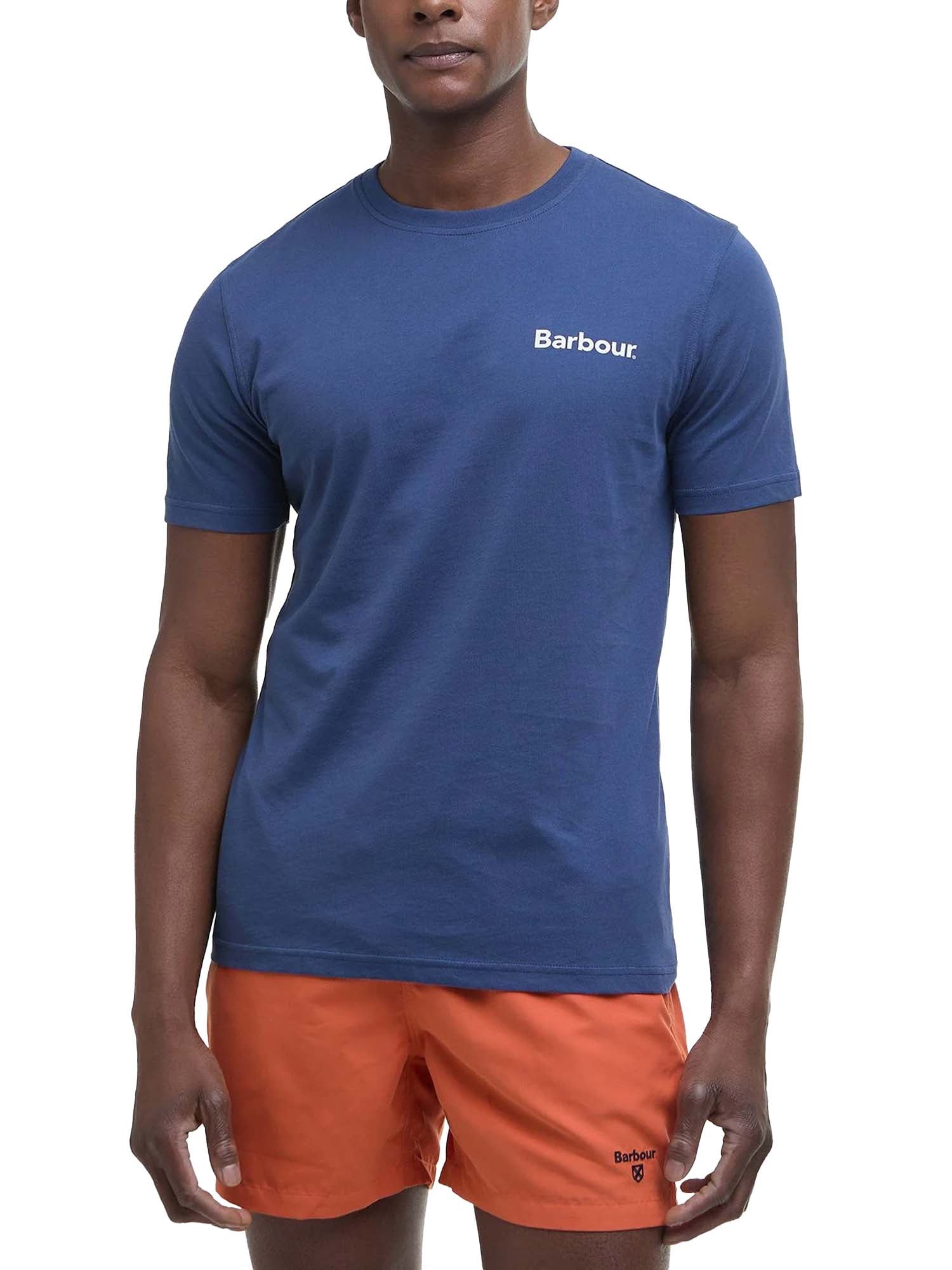 Barbour T-shirt con stampa Camber Blu