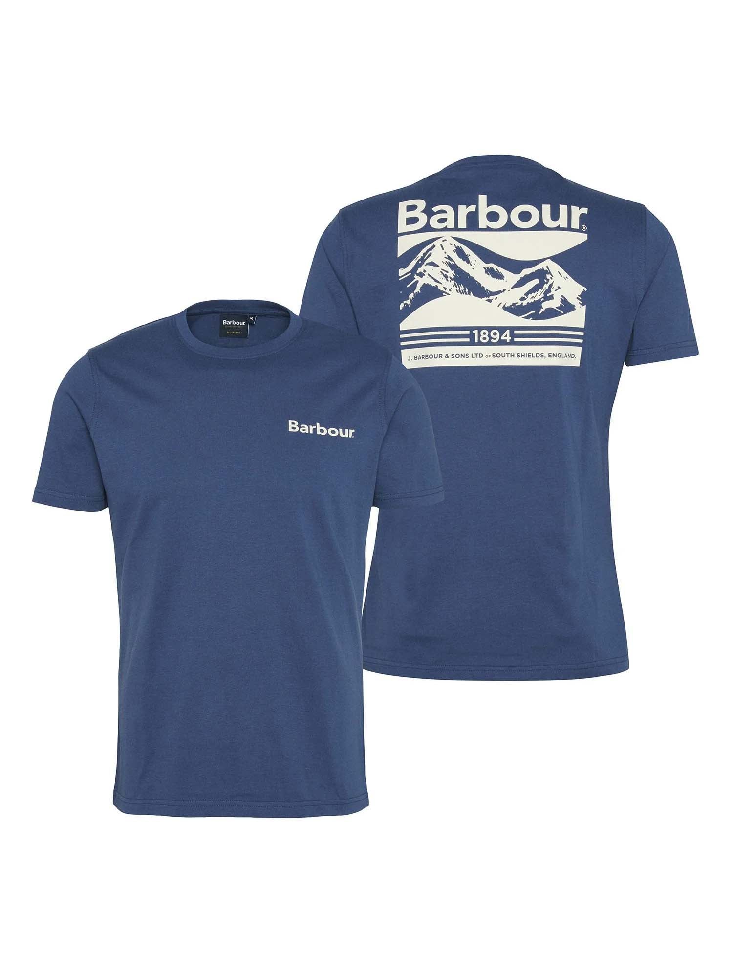 Barbour T-shirt con stampa Camber Blu