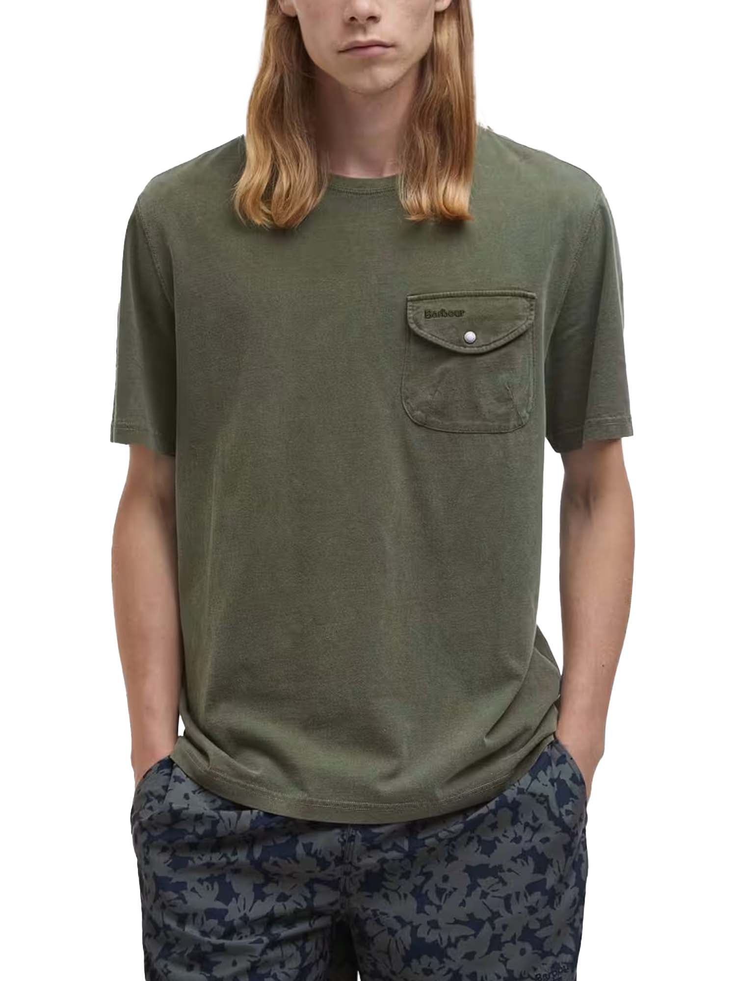 Barbour T-shirt Newstreet Relaxed Verde