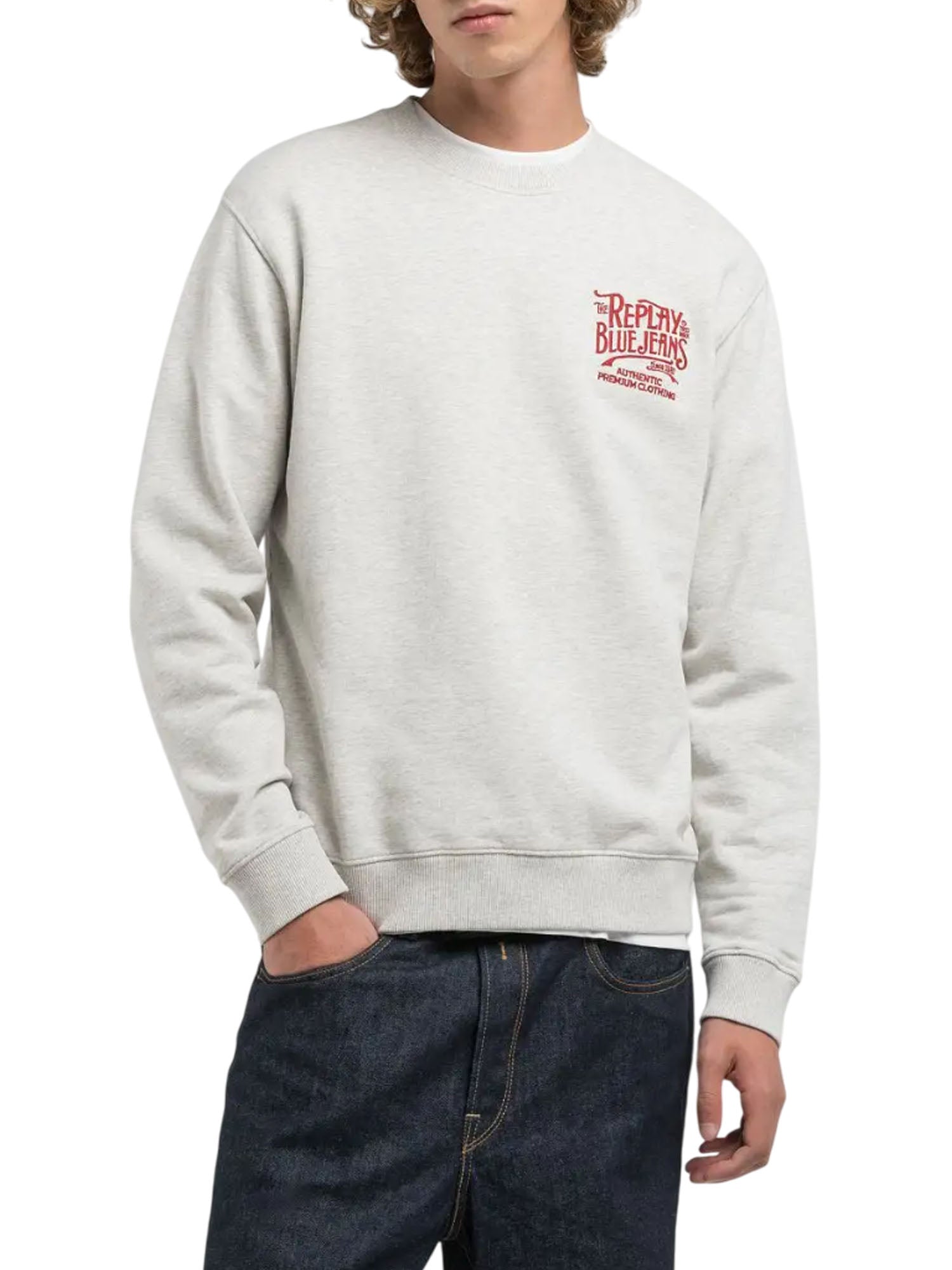Replay Felpa Replay Grigio