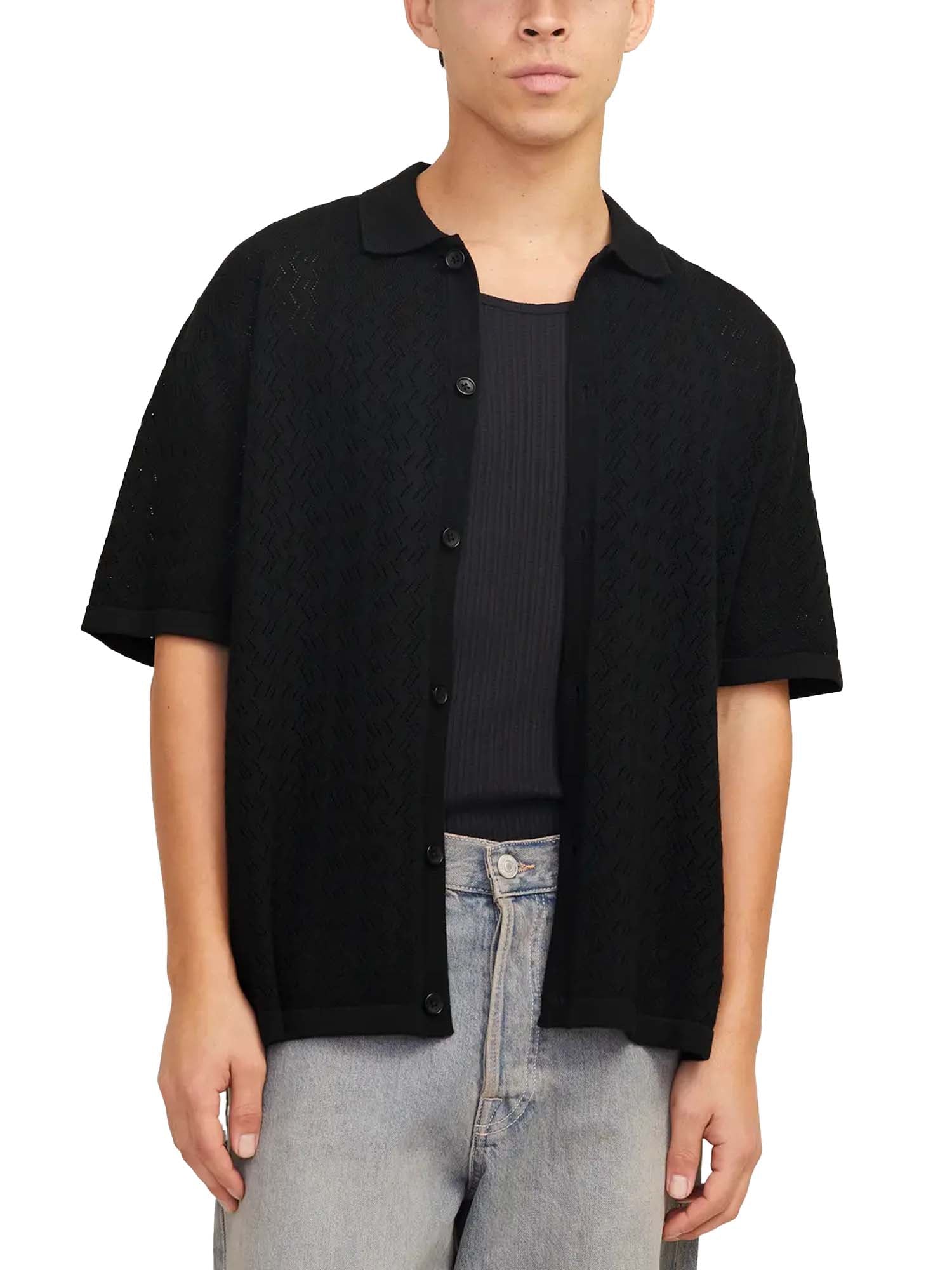 Jack & Jones Camicie Tyler Knit Polo Nero