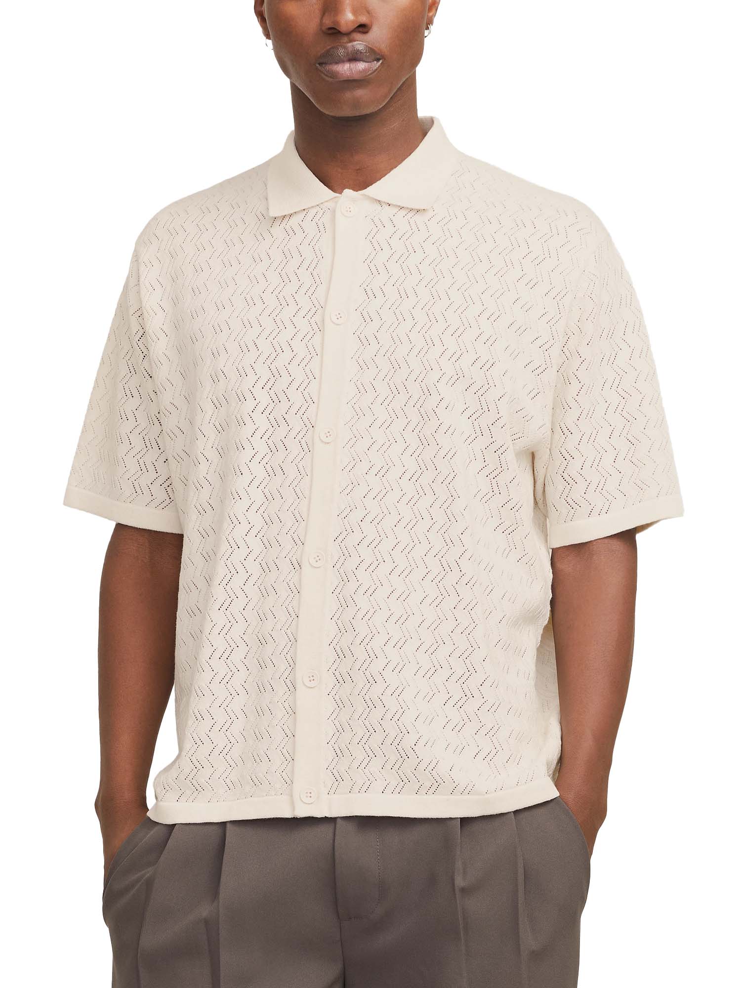 Jack & Jones Camicie Tyler Knit Polo Bianco