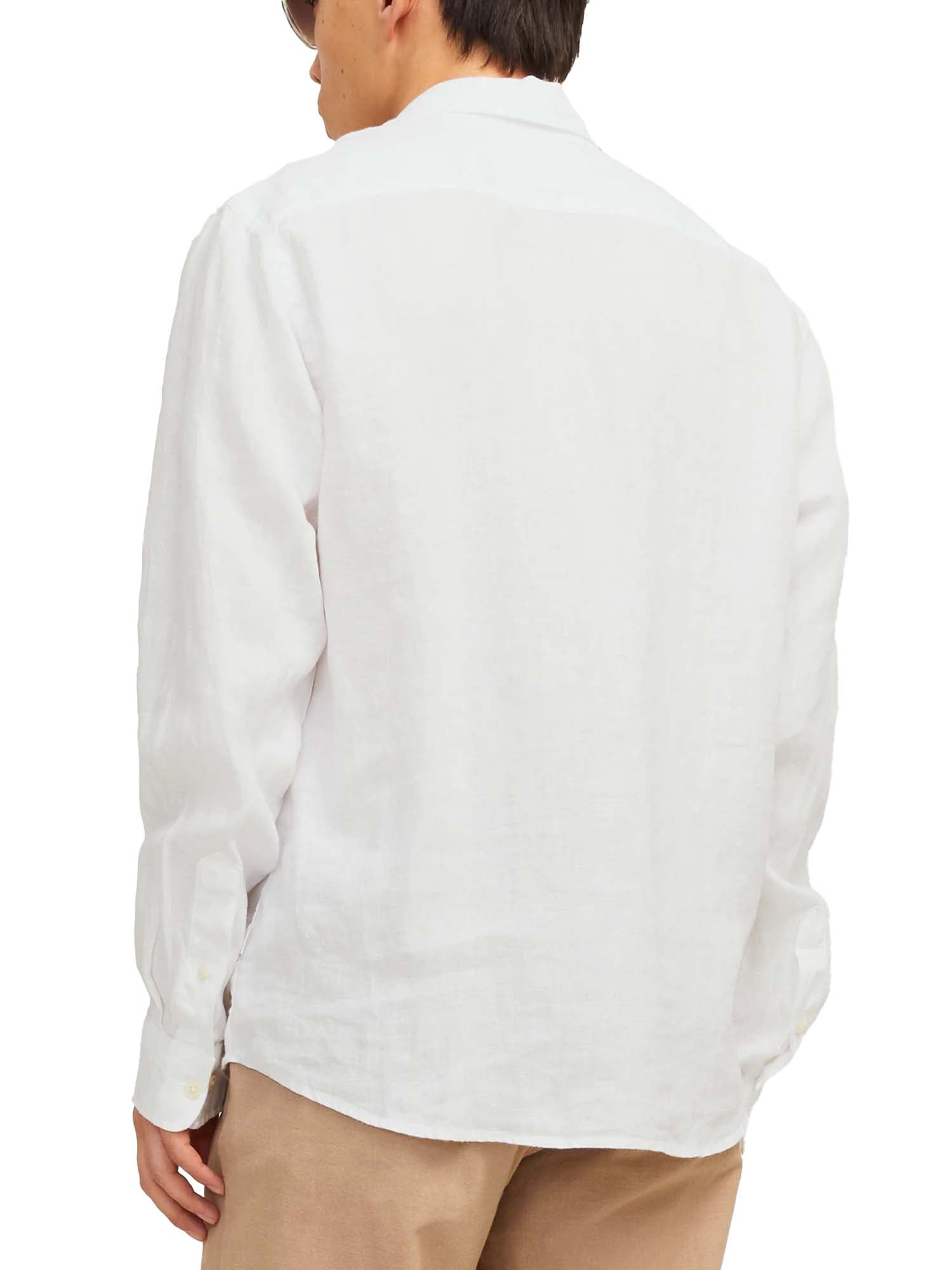 Jack & Jones Camicia Clawrence Linen Bianco