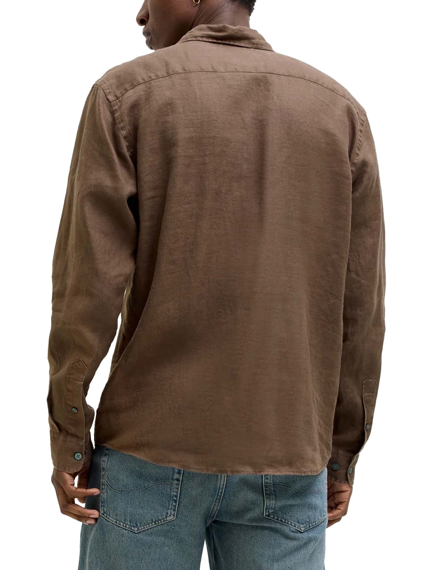 Jack & Jones Camicia Clawrence Linen Marrone