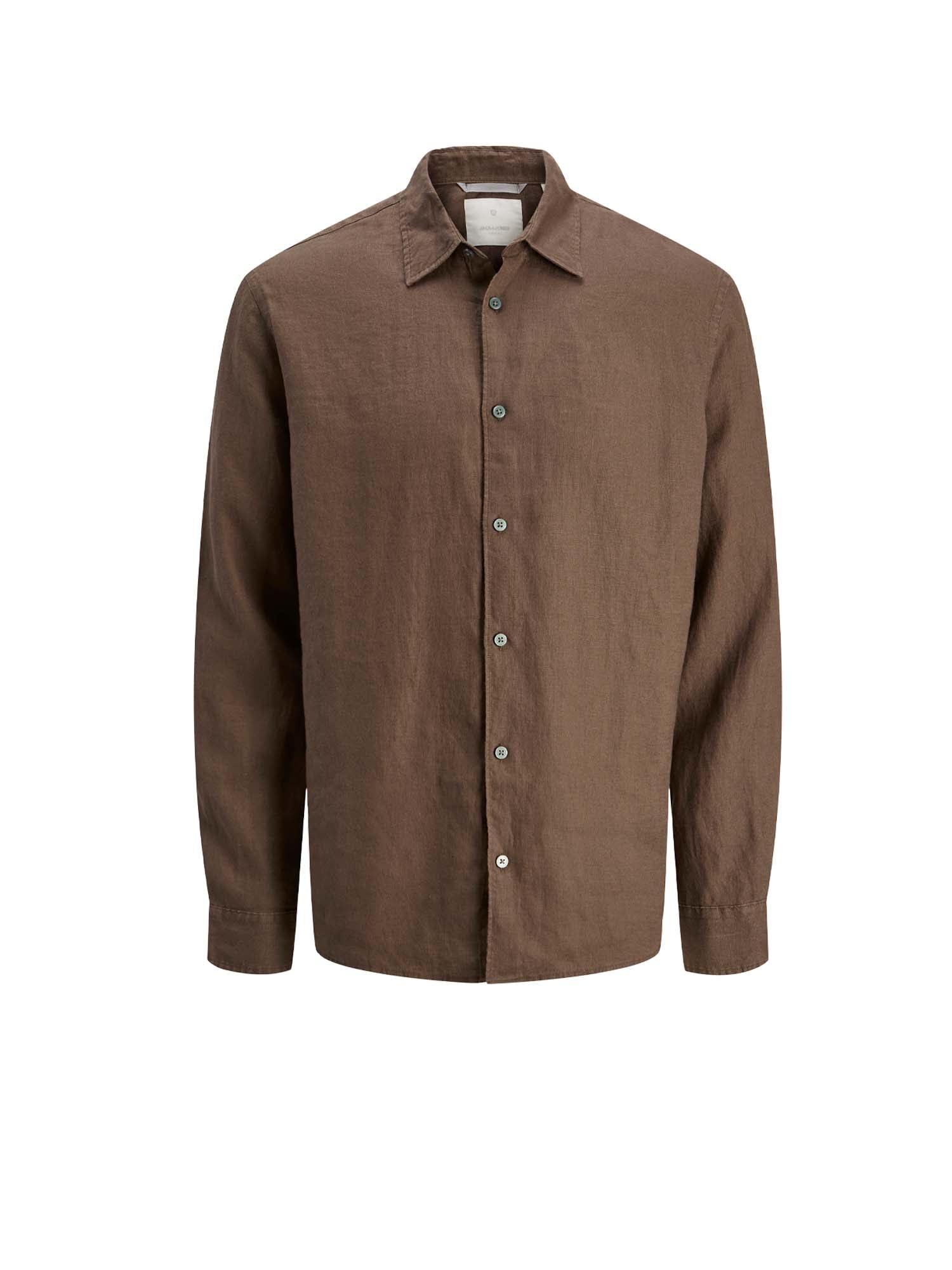 Jack & Jones Camicia Clawrence Linen Marrone