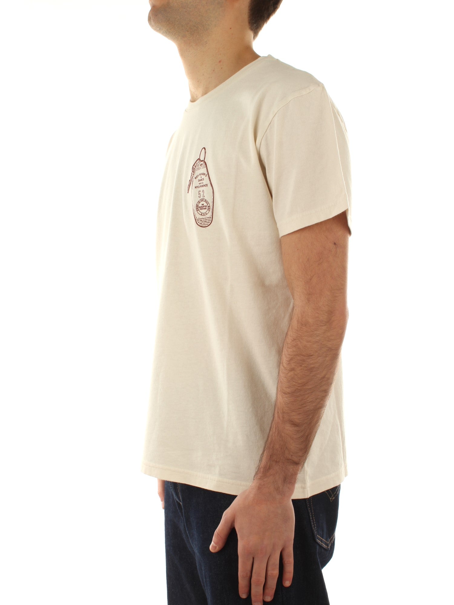 Roy Roger's T-Shirt Roy Roger'S X Dave'S Jersey Motel Key Bianco