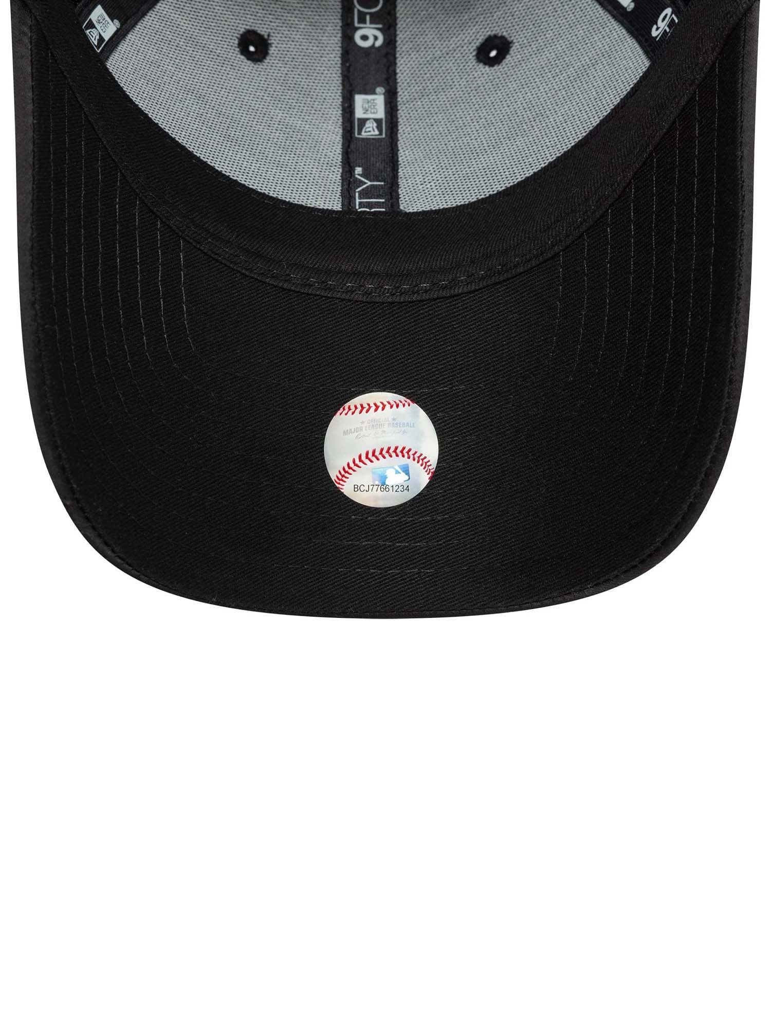 New Era Cappello 9FORTY New York Yankees Satin Donna Nero