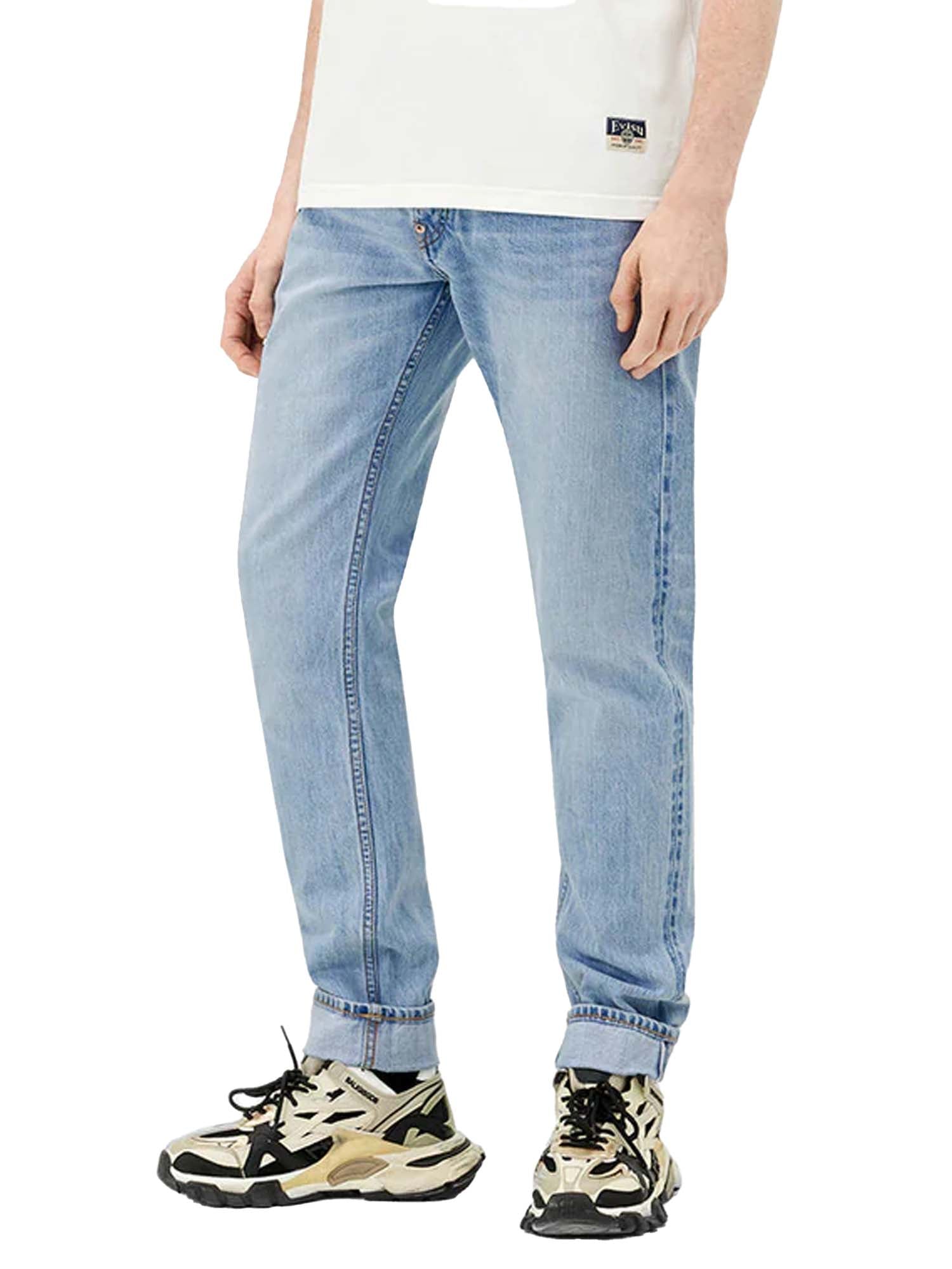 Evisu Jeans Carrot Fit con Stampa Daicock in Stile Graffiti 2017 Blu