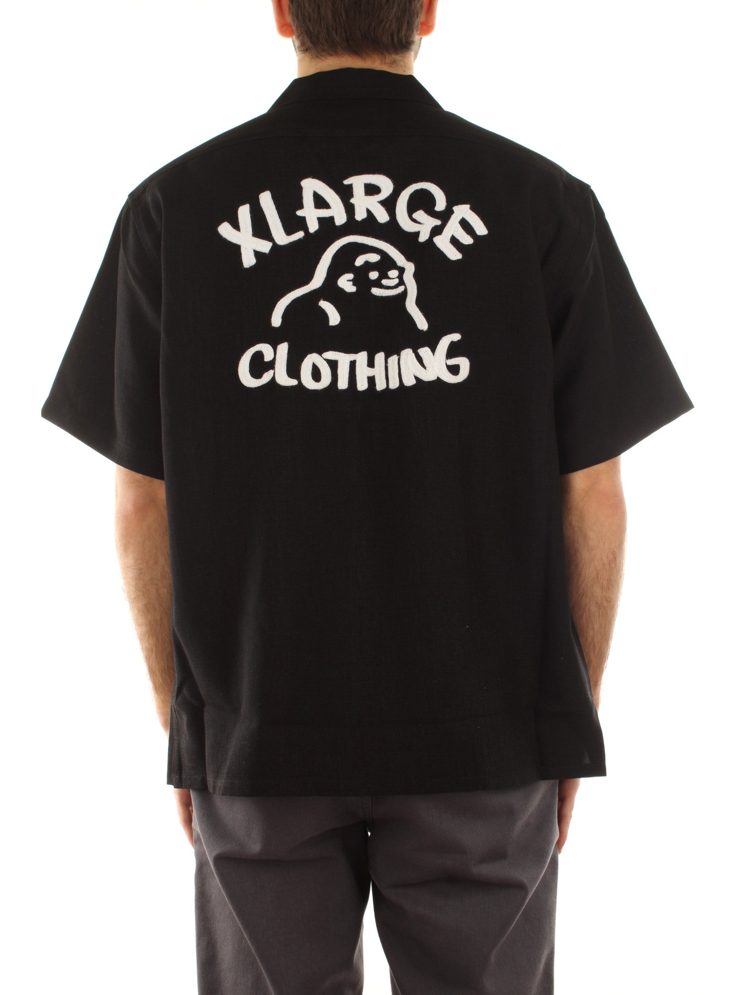 Xlarge Drawing Og Open Collar S/S Shirt Nero