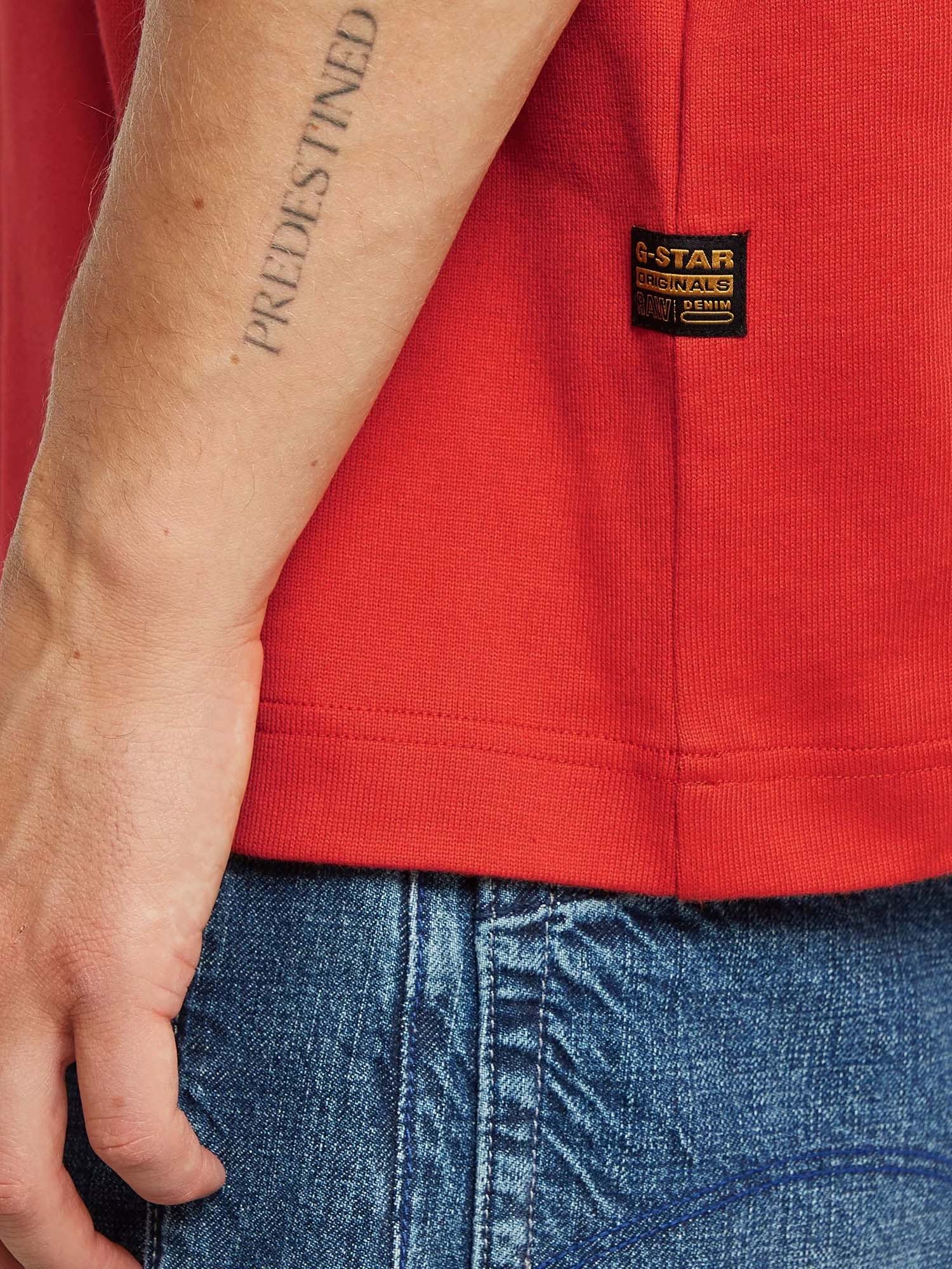 G-star T-Shirt Barcode Boxy Rosso