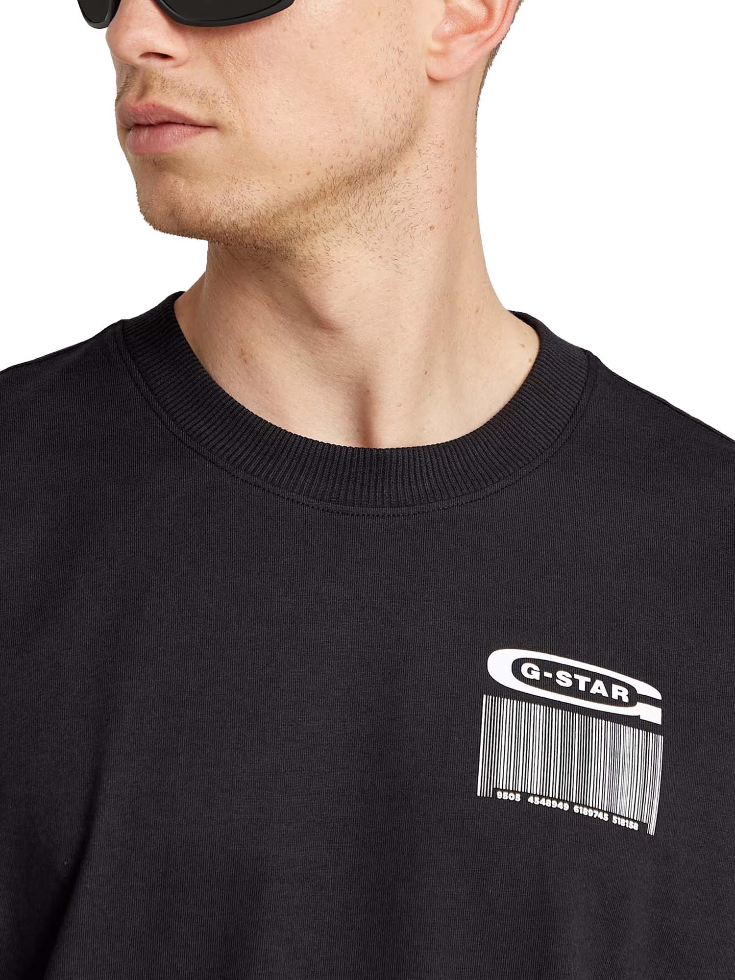 G-star Barcode Back Graphic Loose T-Shirt Nero