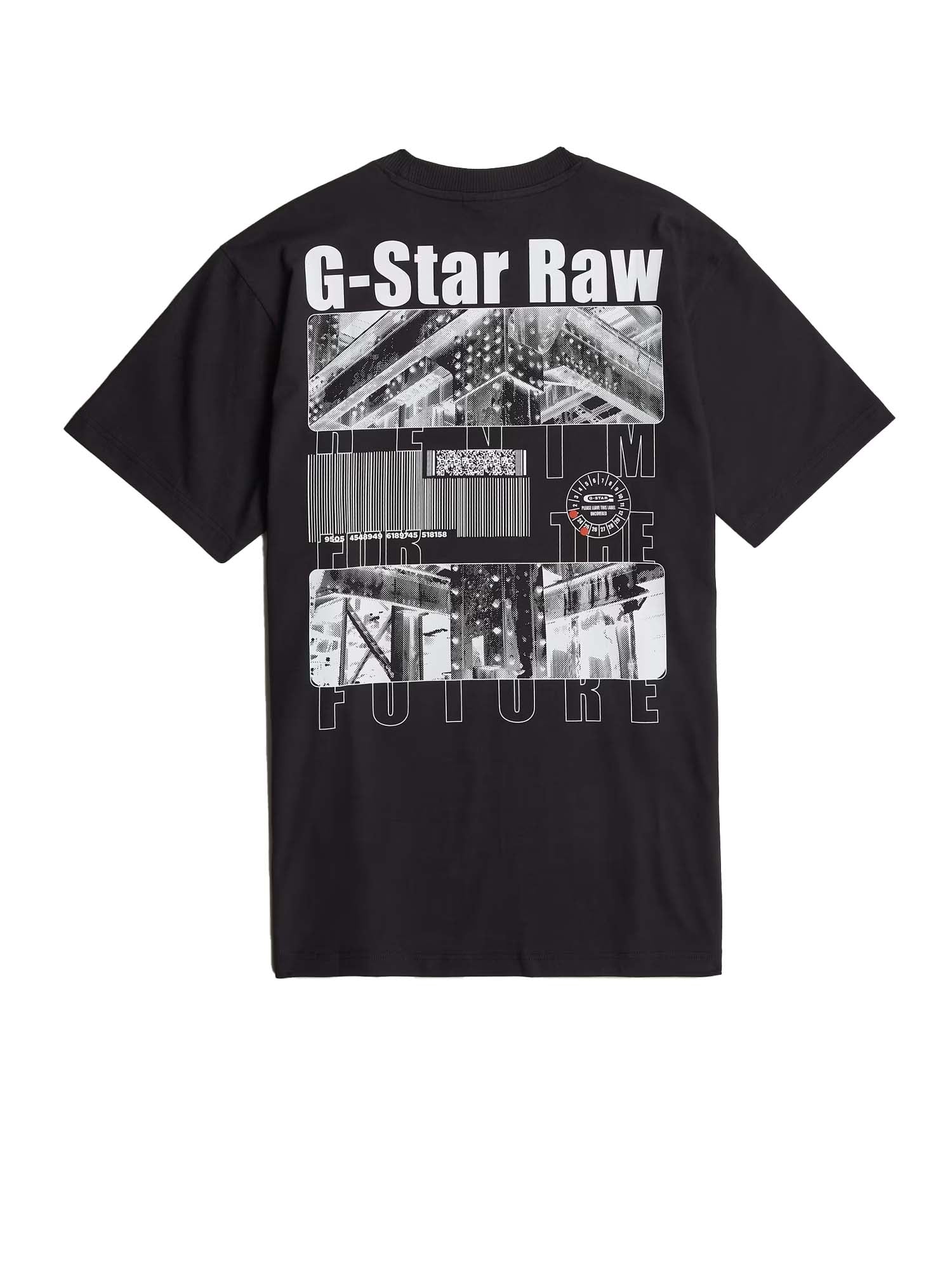 G-star Barcode Back Graphic Loose T-Shirt Nero