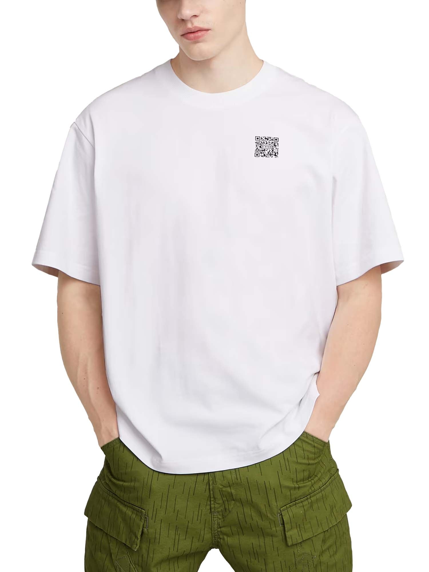 G-star QR Mini Maxi Boxy T-Shirt Bianco
