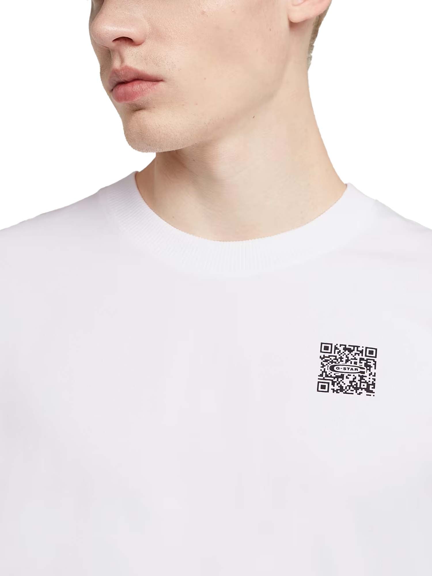 G-star QR Mini Maxi Boxy T-Shirt Bianco