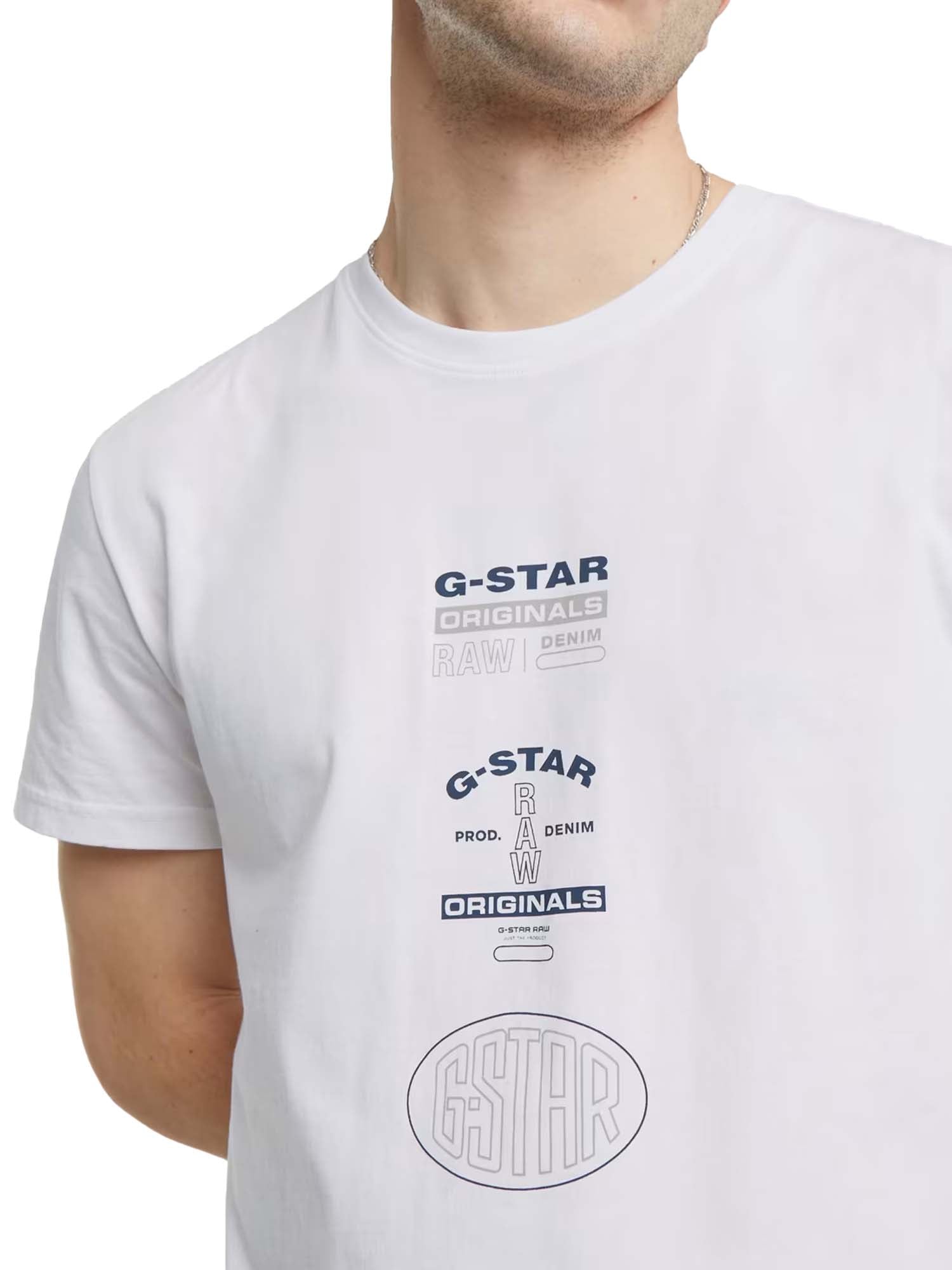 G-star T-Shirt Multi Originals Bianco