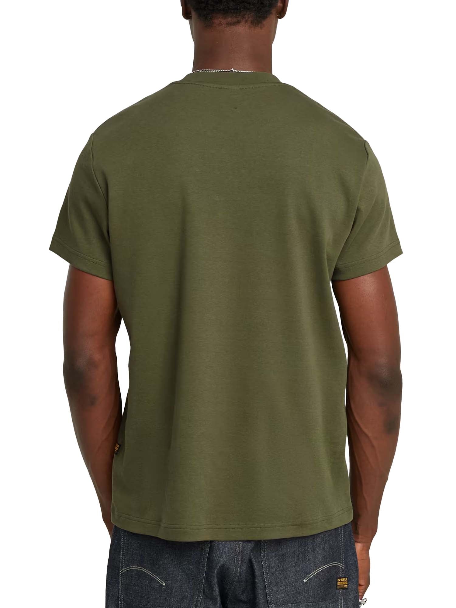 G-star T-Shirt Old Skool Logo Verde