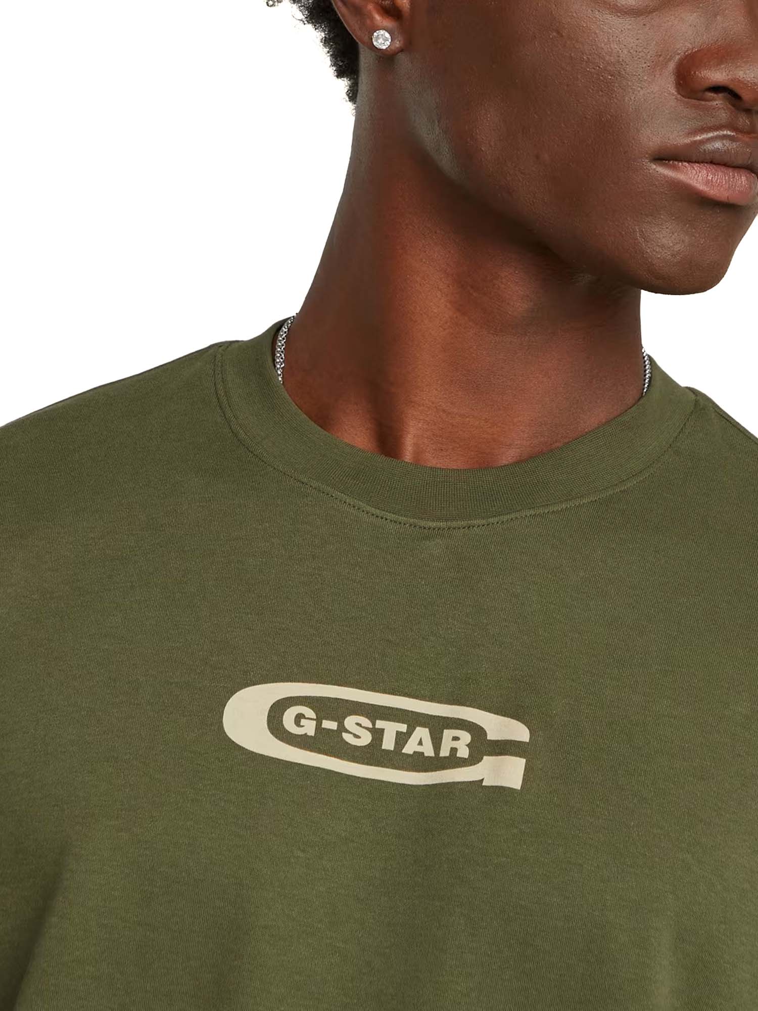 G-star T-Shirt Old Skool Logo Verde