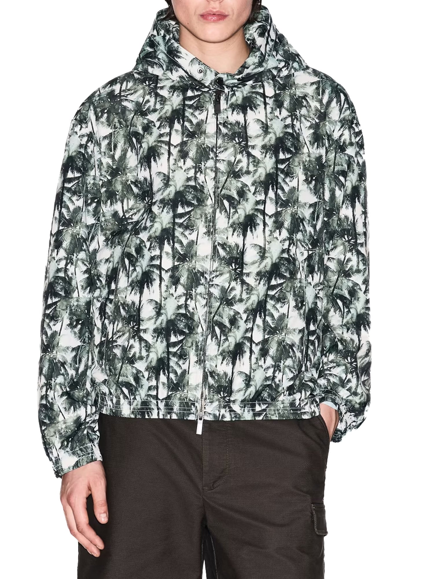 Armani Exchange Bomber Hooded Multicolore