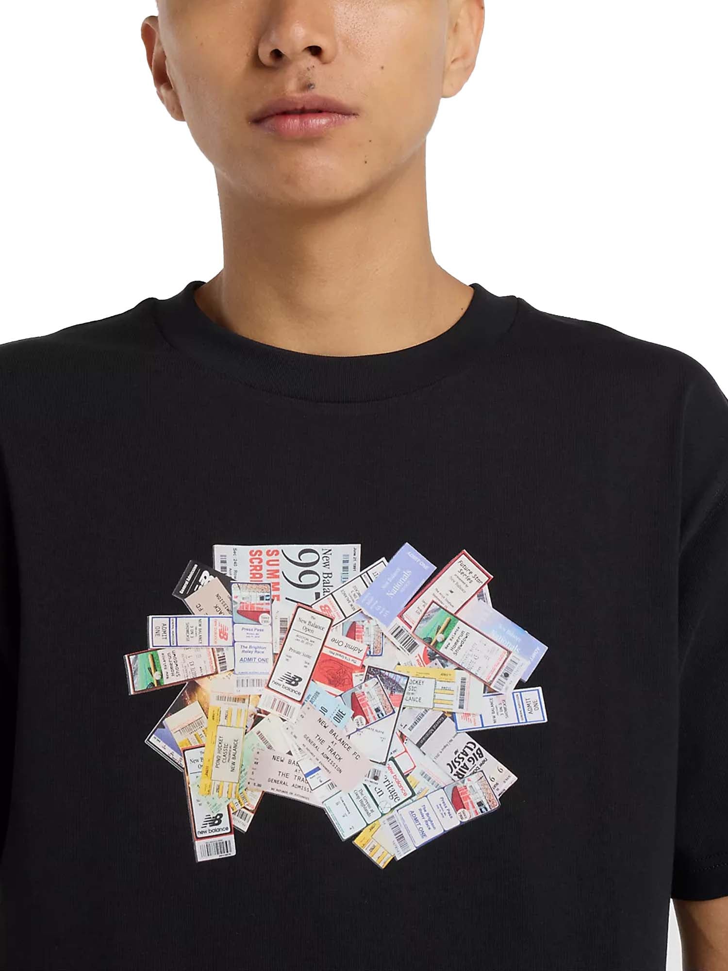 New Balance Athletics Ticket T-Shirt Nero