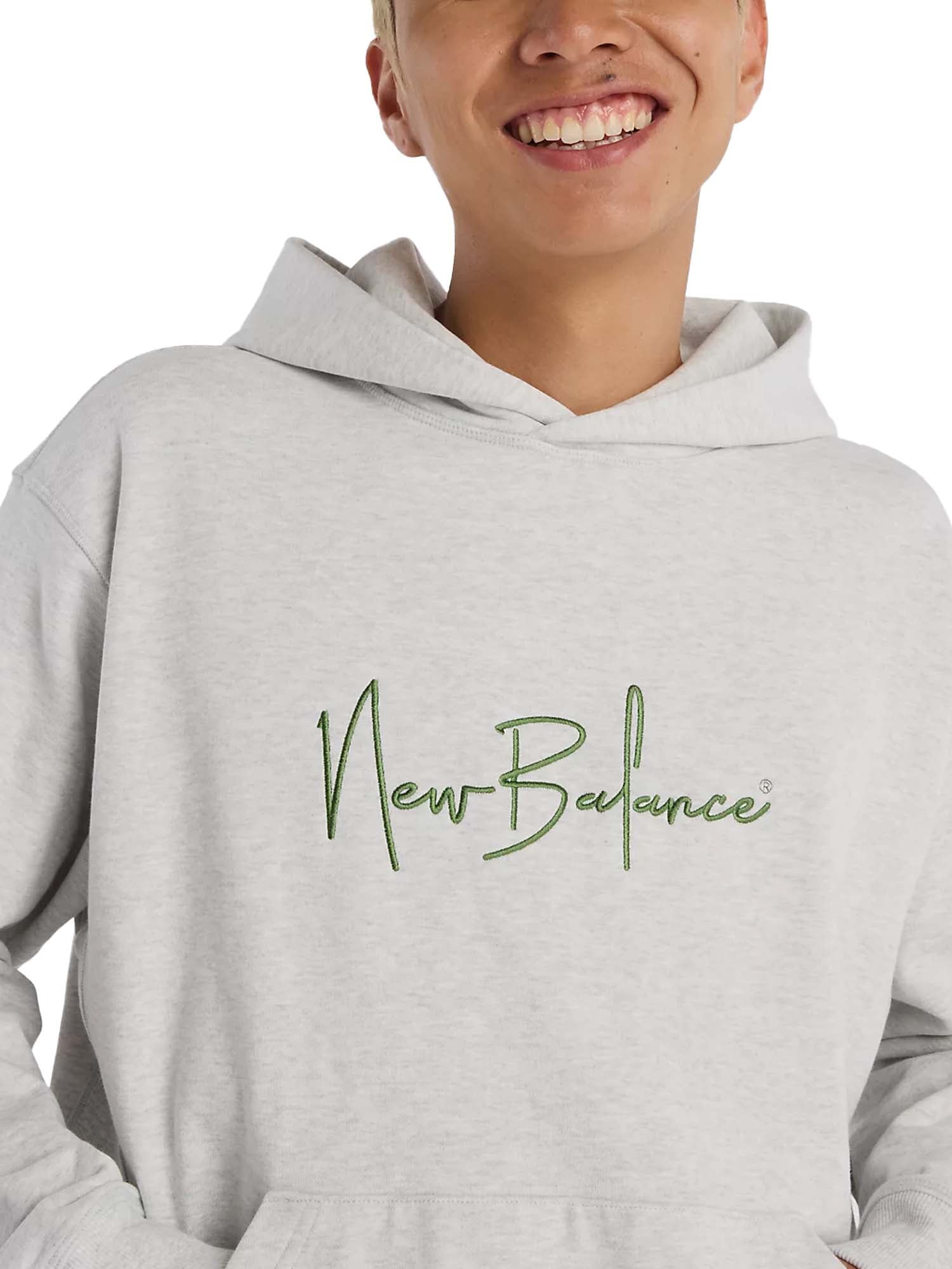 New Balance Athletics Signature Hoodie Grigio