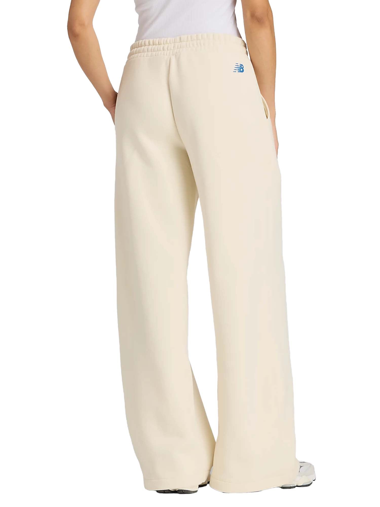 New Balance Pantaloni a gamba larga in pile rivisitati Bianco