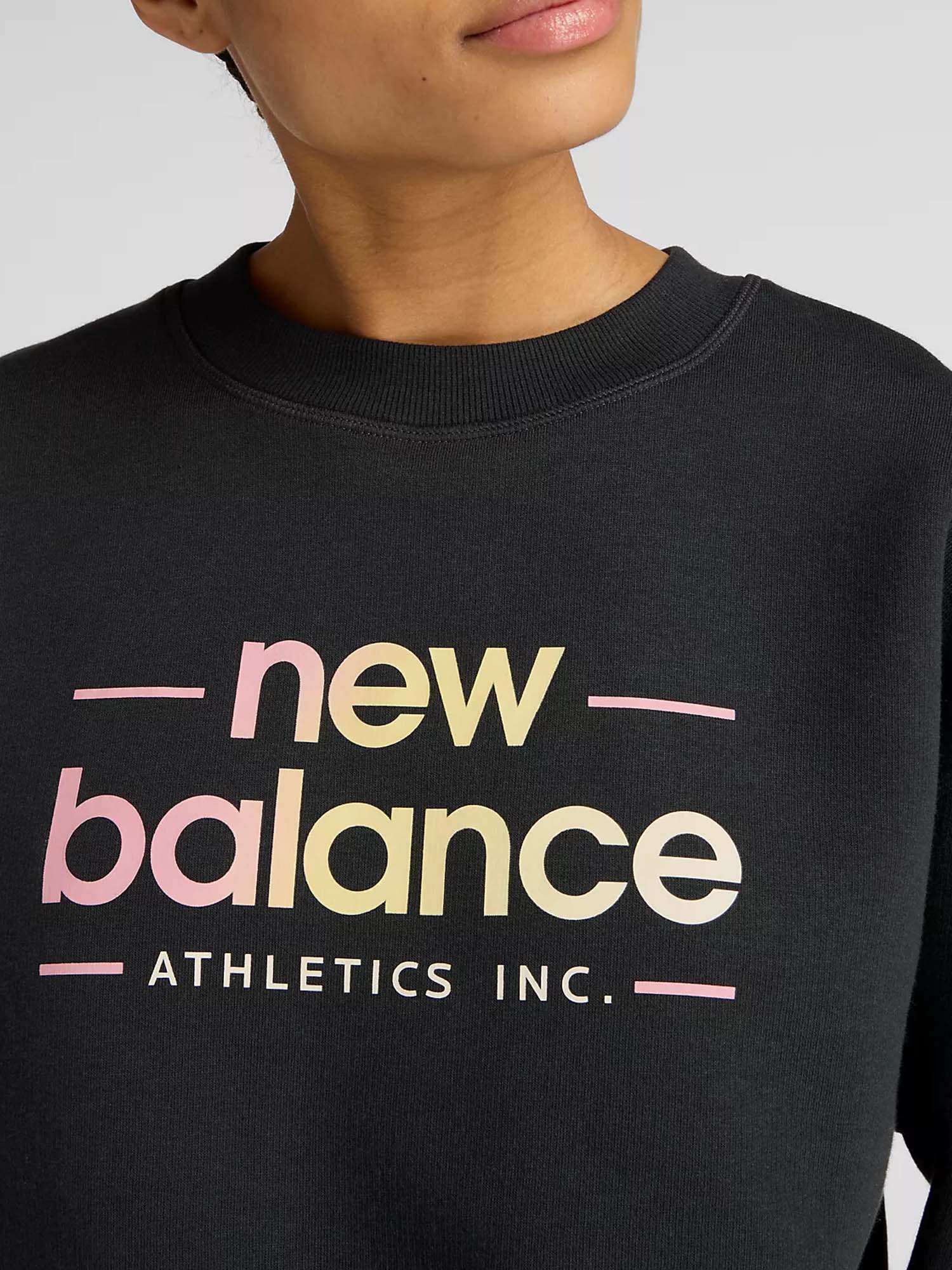 New Balance Felpa con cappuccio oversize in pile rivisitata Nero