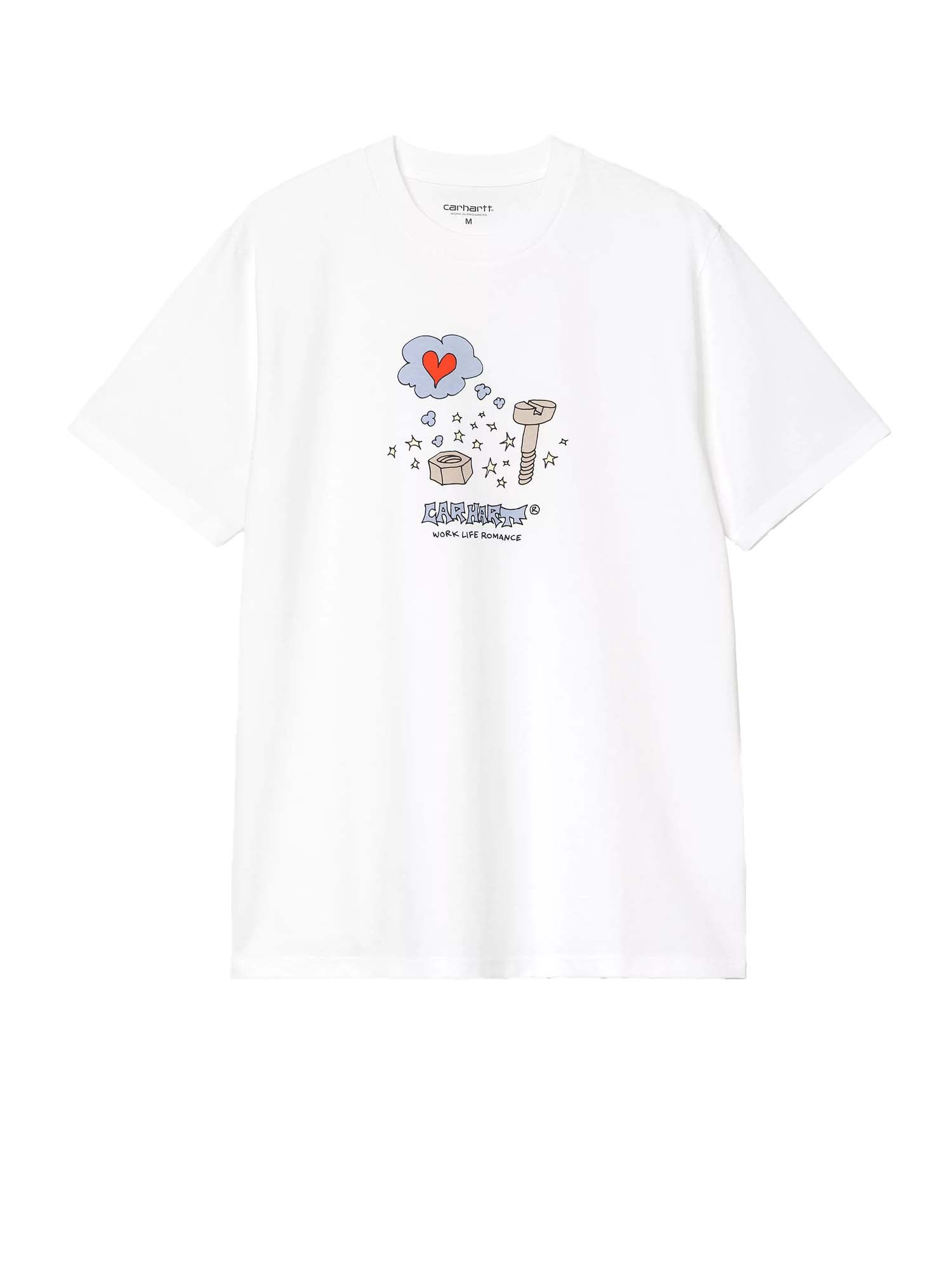 Carhartt Wip T-Shirt S/S Work Life Romance Bianco