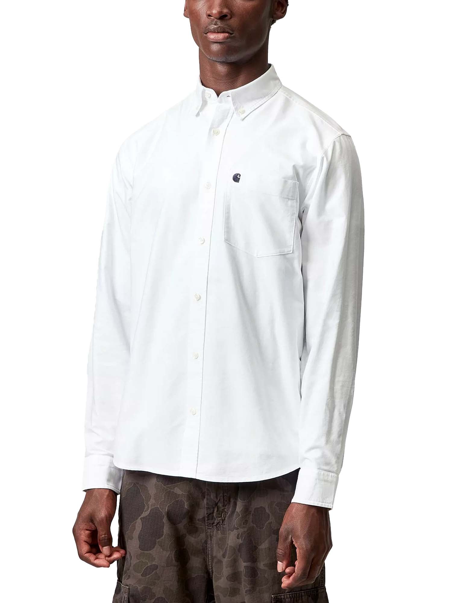 Carhartt Wip L/S C-Logo Shirt Bianco