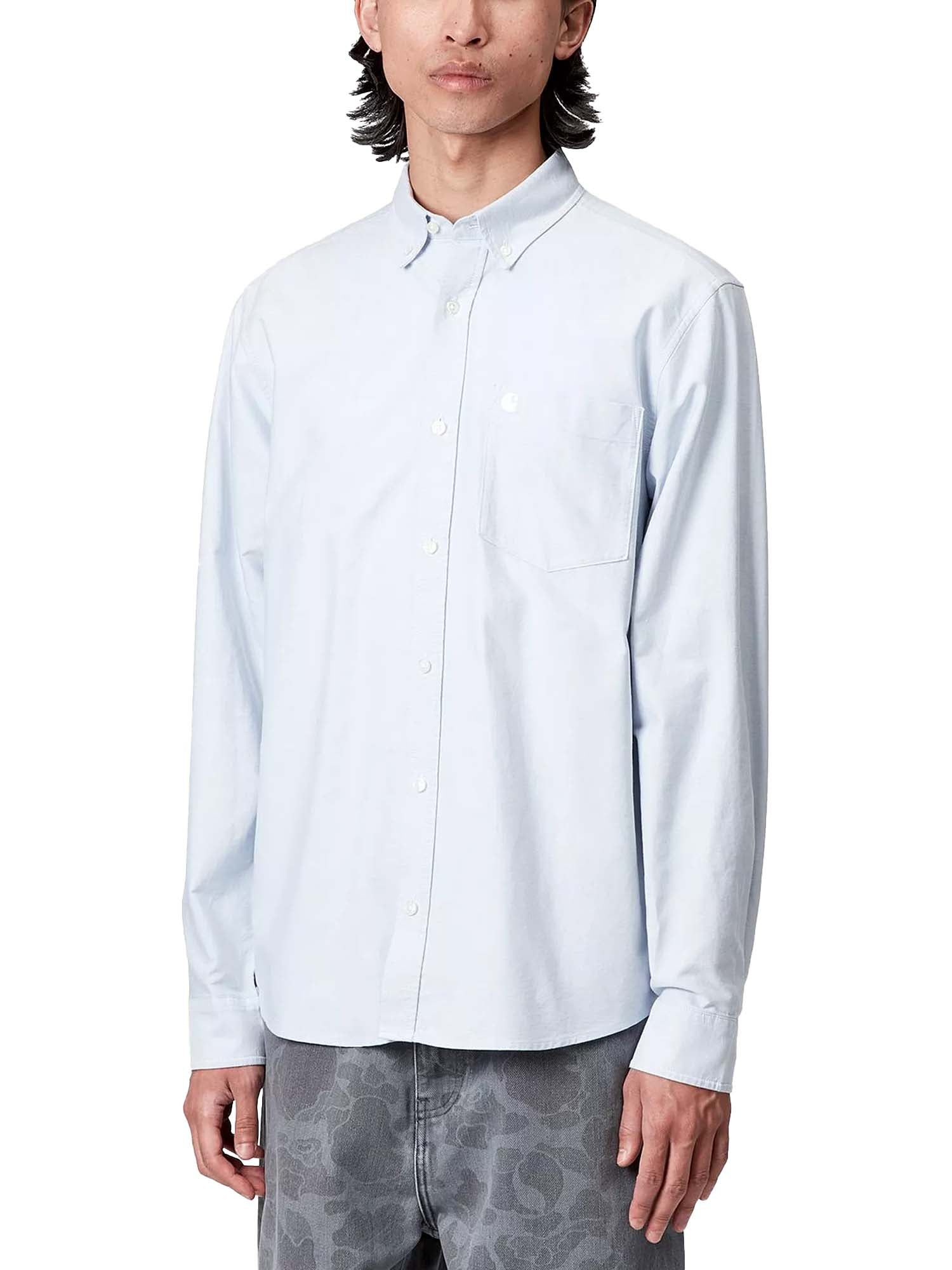 Carhartt Wip L/S C-Logo Shirt Azzurro