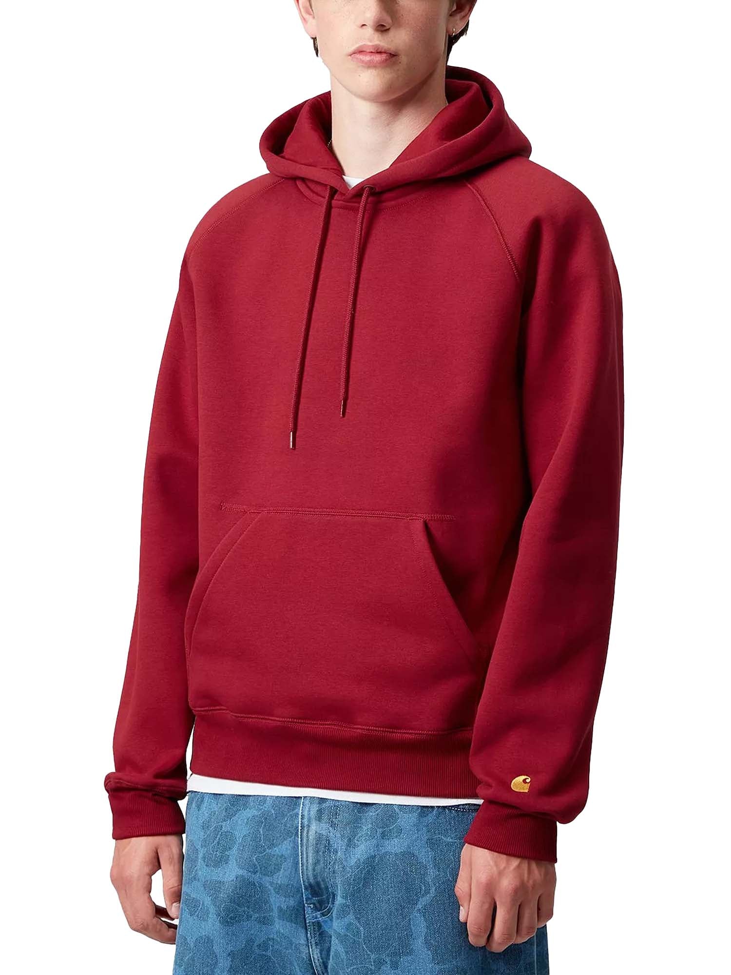 Carhartt Wip Hooded Chase Sweatshirt Rosso