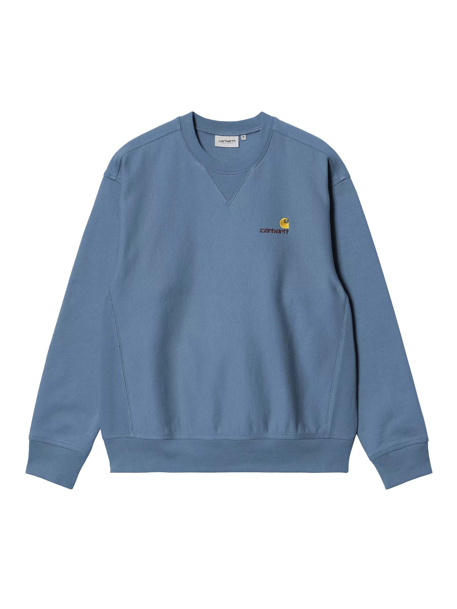 Carhartt Wip American Script Sweatshirt Azzurro