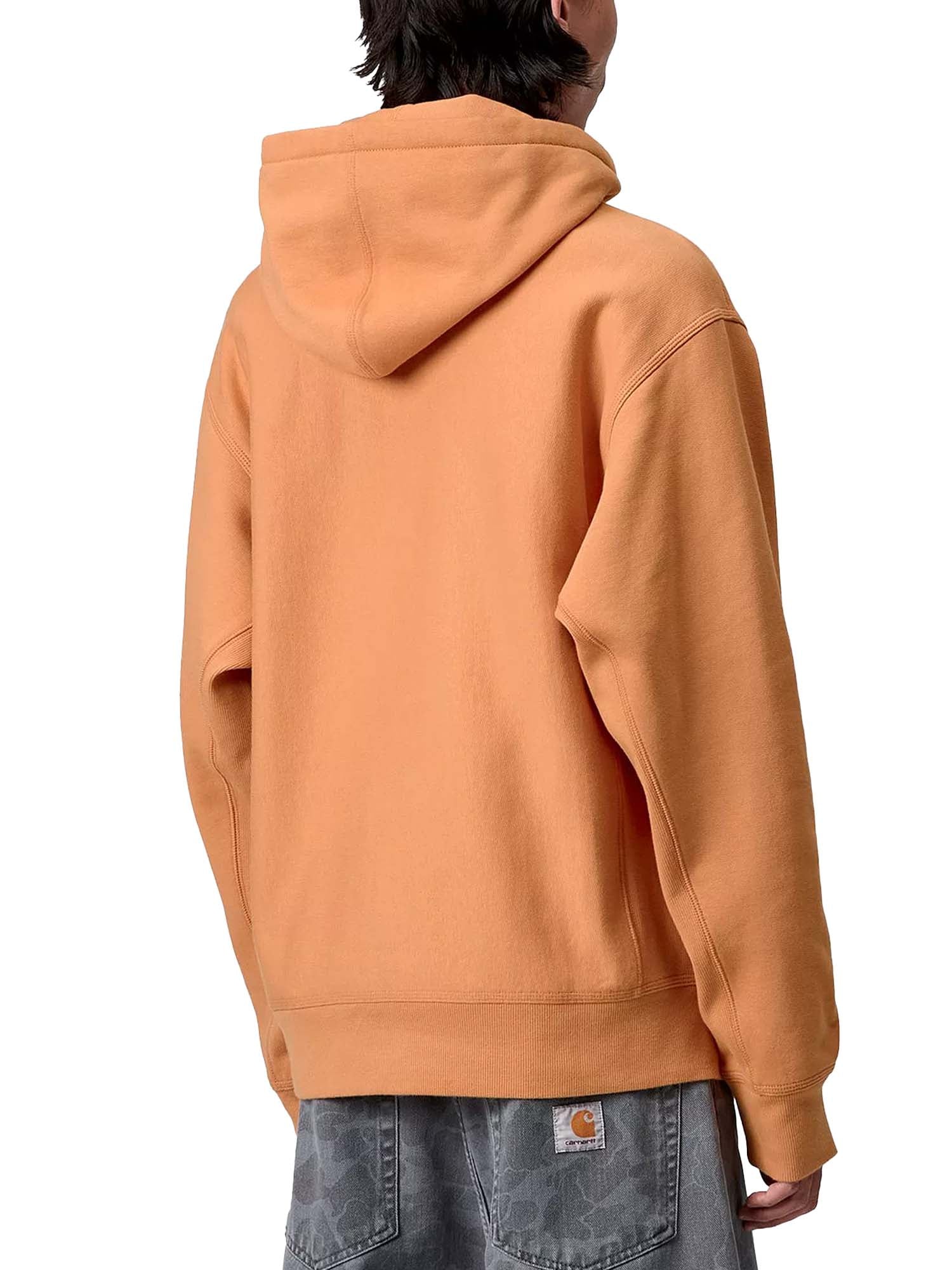 Carhartt Wip Hooded American Script Sweatshirt Arancione