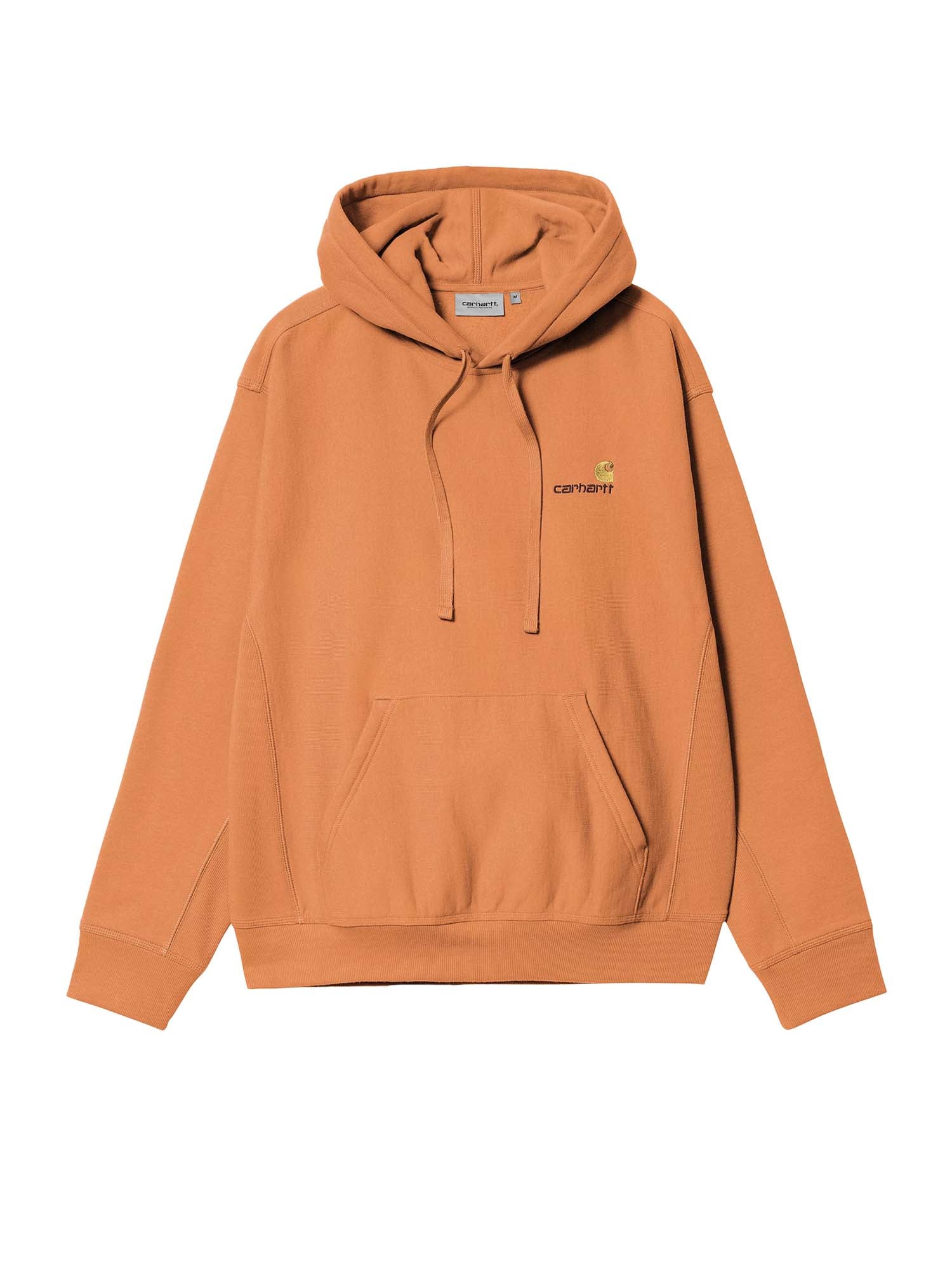 Carhartt Wip Hooded American Script Sweatshirt Arancione