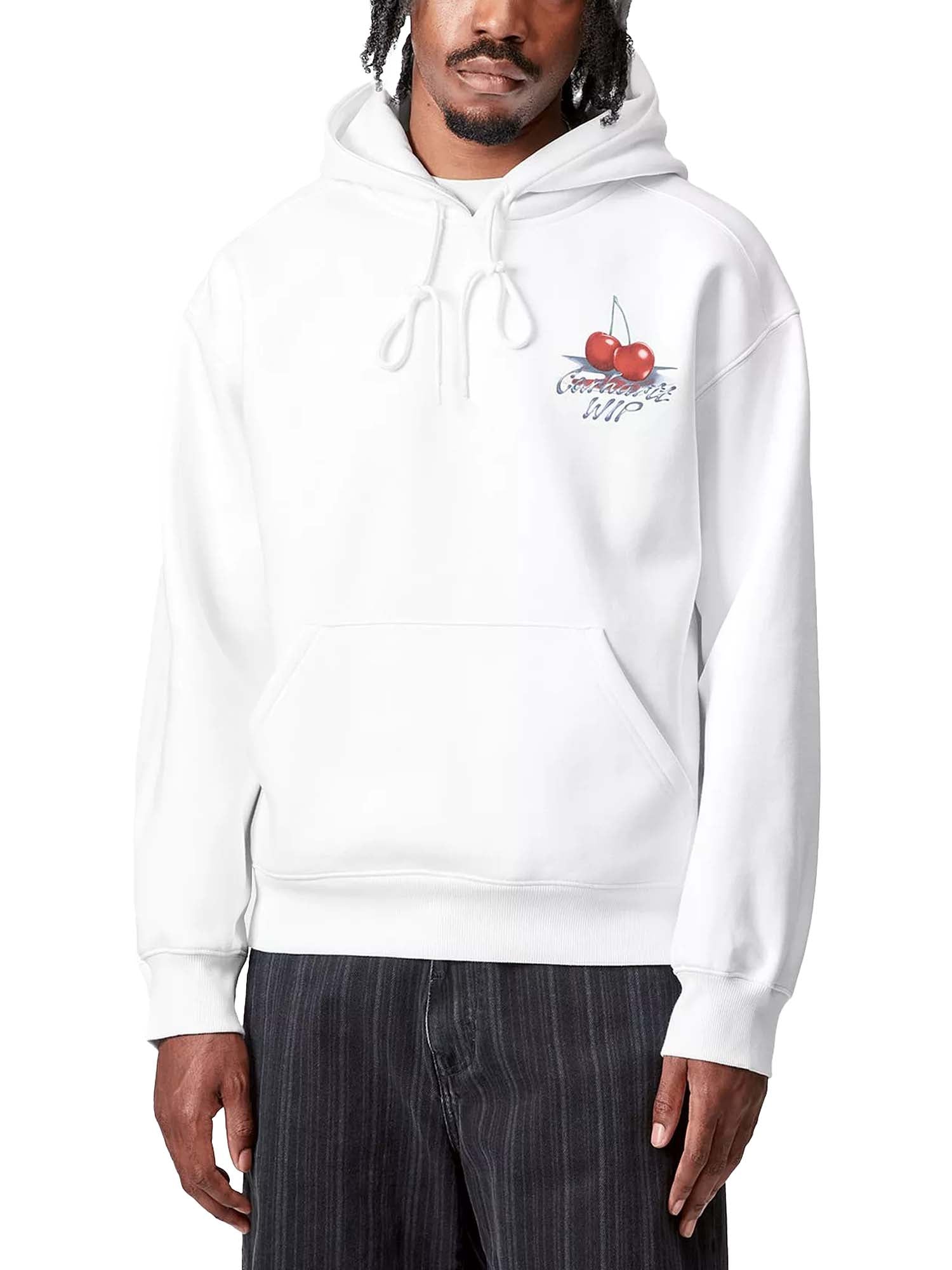 Carhartt Wip Hooded Jake Garcia Sweatshirt Bianco