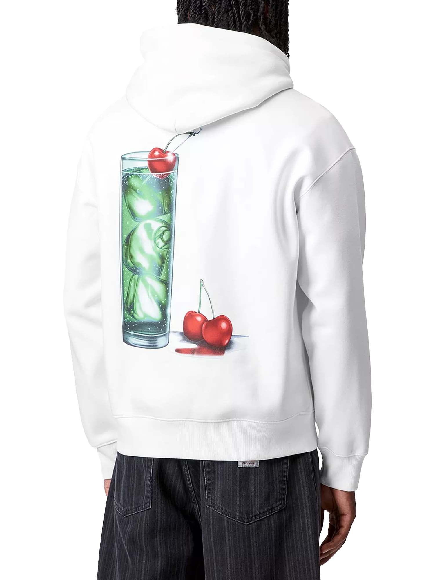 Carhartt Wip Hooded Jake Garcia Sweatshirt Bianco