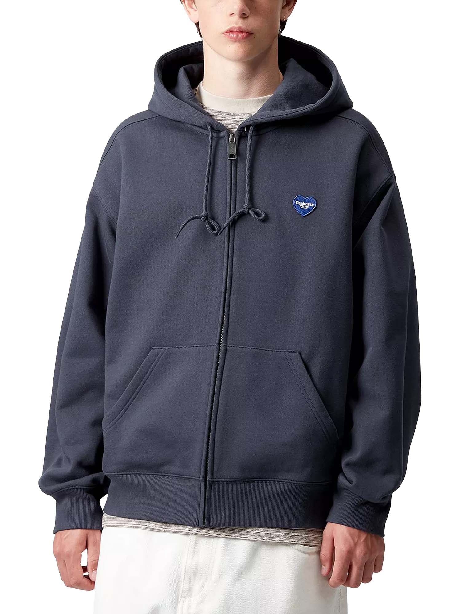 Carhartt Wip Hooded Heart II Hartt Sweat Jacket Blu