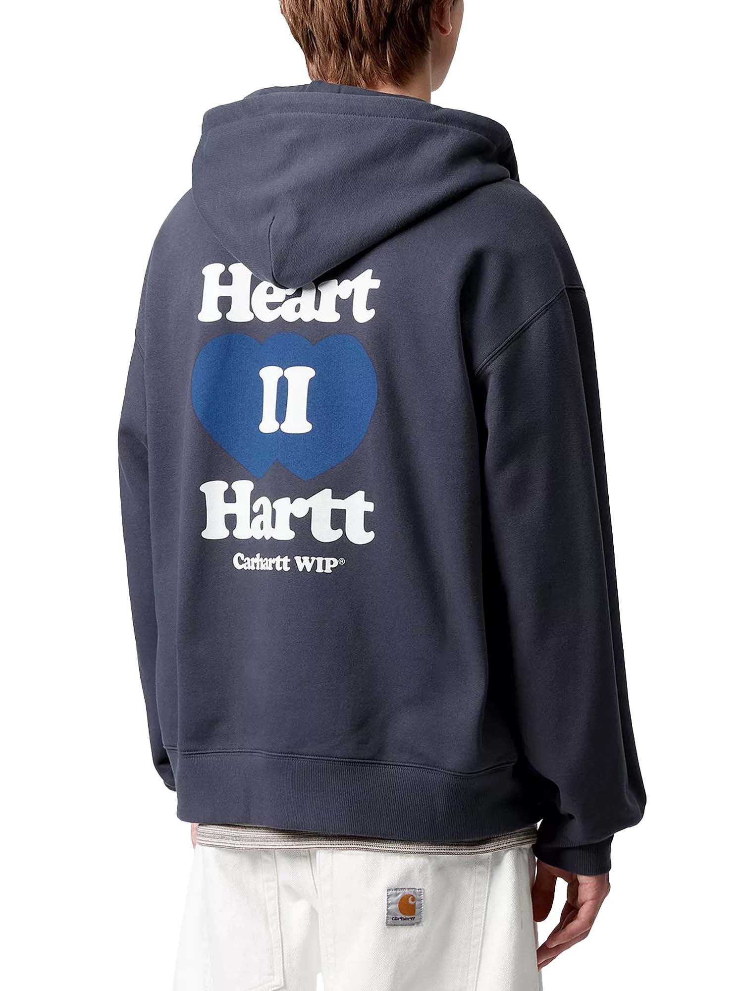 Carhartt Wip Hooded Heart II Hartt Sweat Jacket Blu