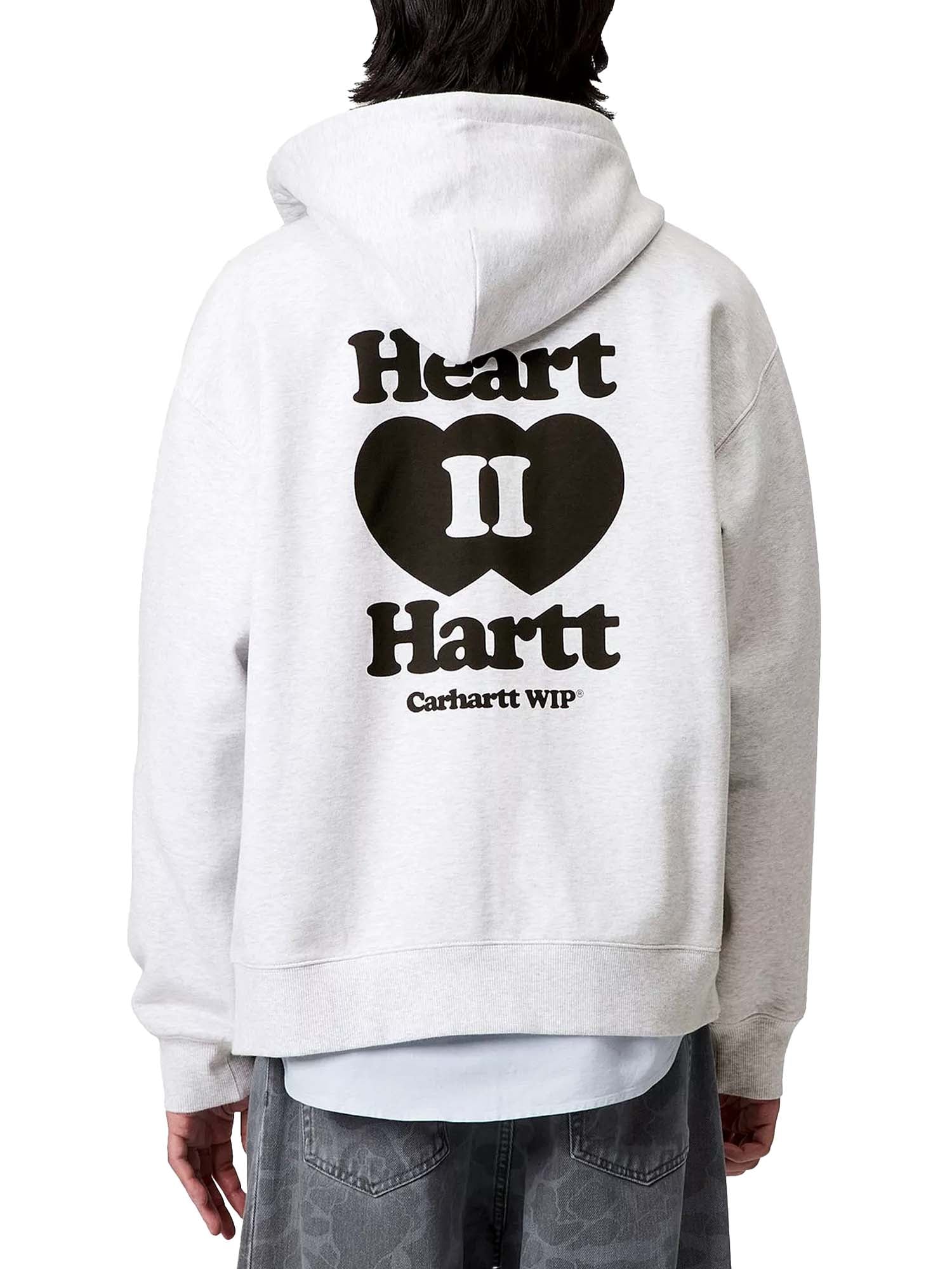 Carhartt Wip Hooded Heart II Hartt Sweat Jacket Grigio