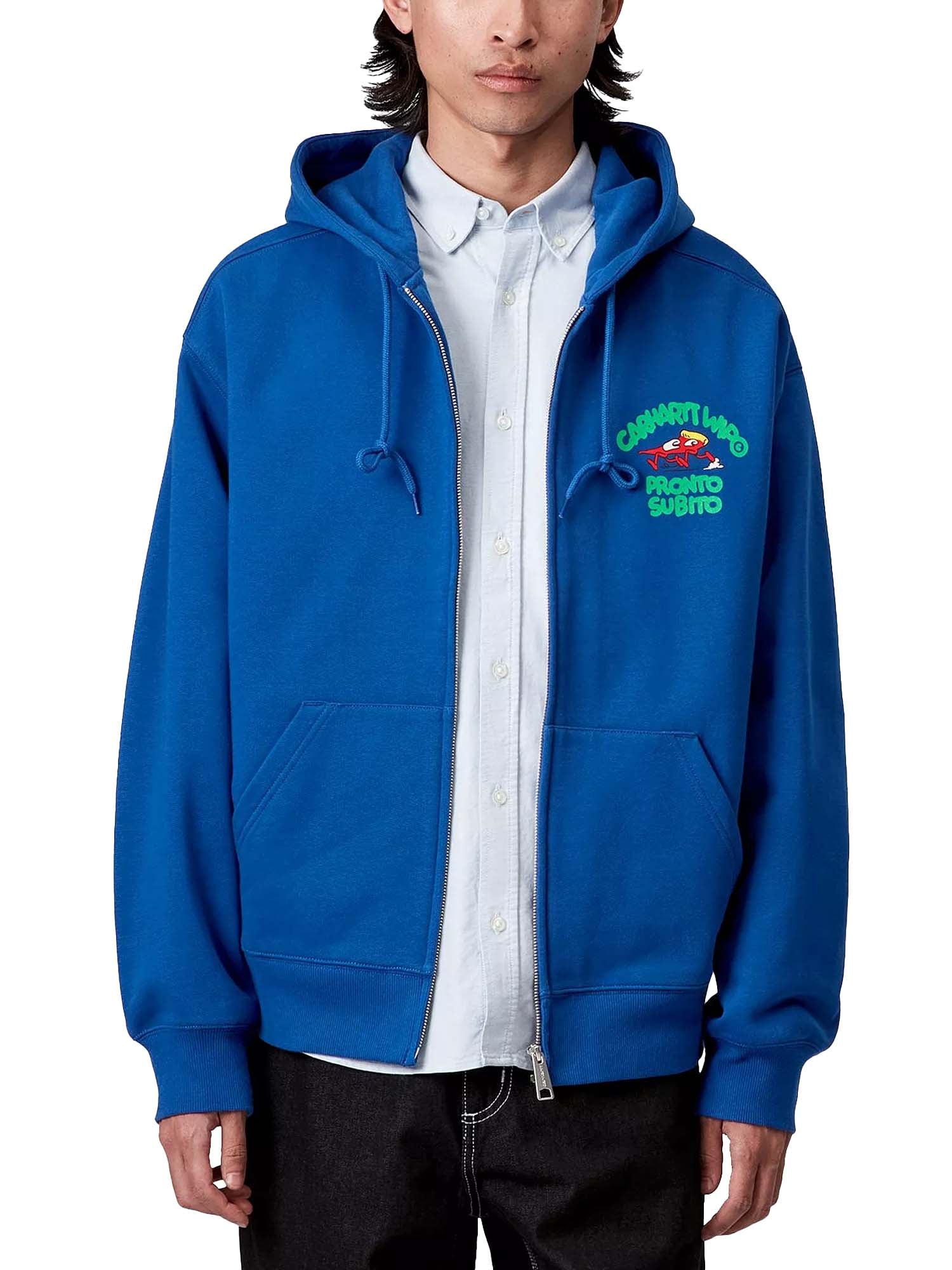 Carhartt Wip Hooded Pronto Sweat Jacket Blu