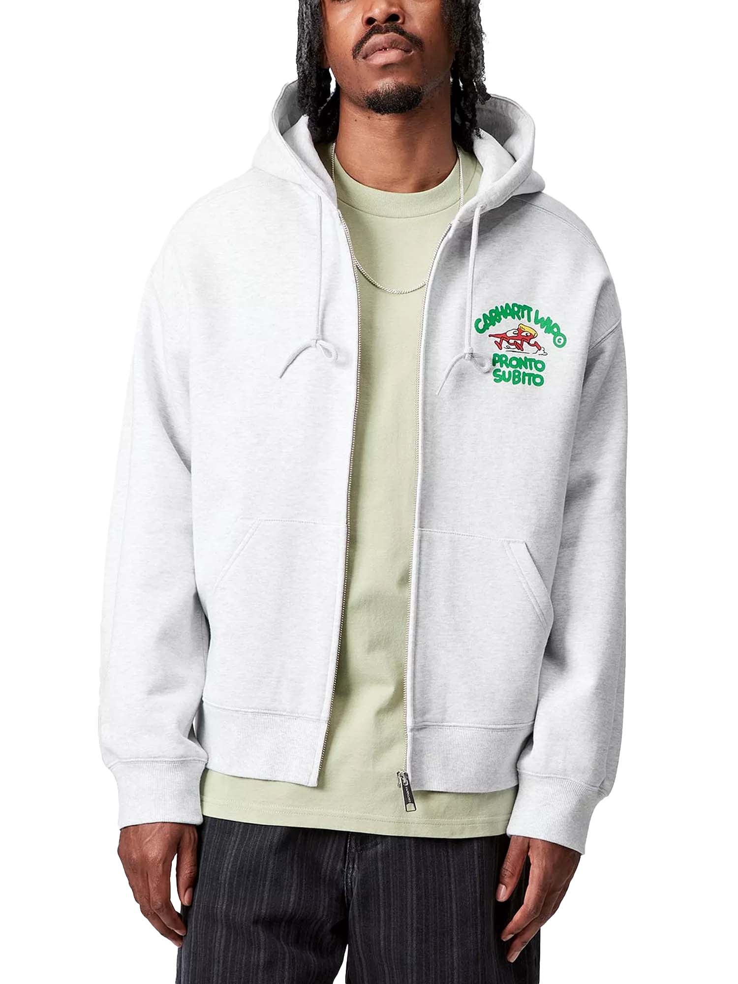 Carhartt Wip Hooded Pronto Sweat Jacket Grigio