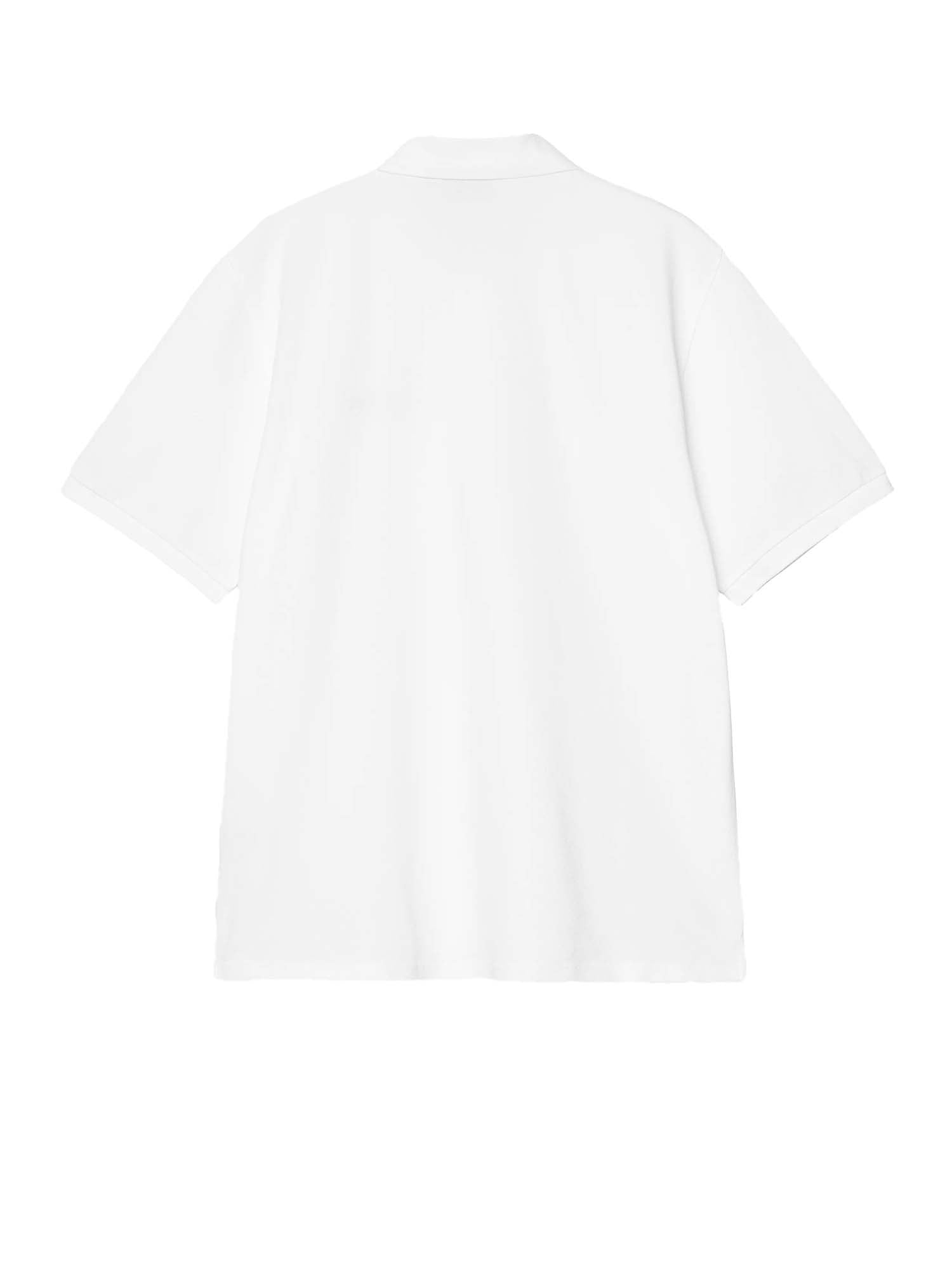 Carhartt Wip S/S Carhartt Script Polo Bianco