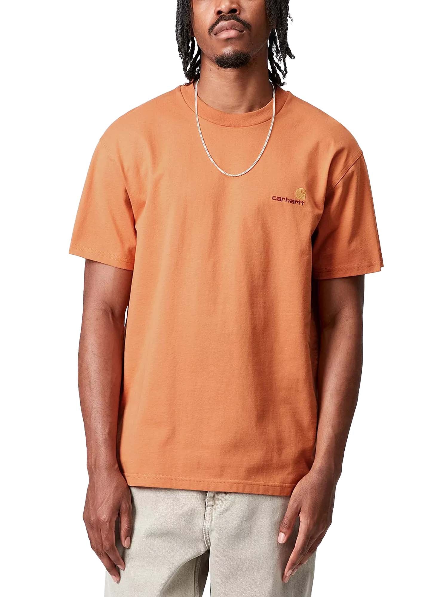 Carhartt Wip S/S American Script T-Shirt Arancione
