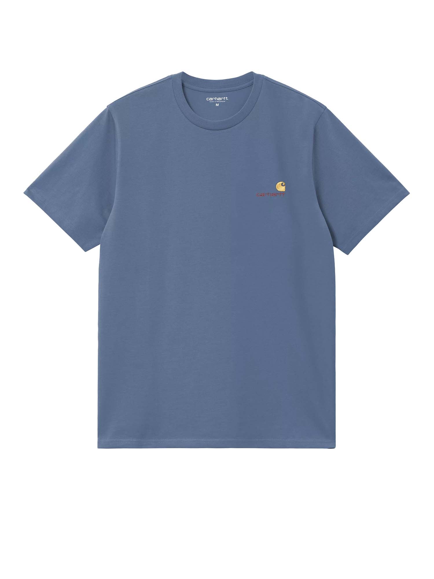 Carhartt Wip S/S American Script T-Shirt Azzurro