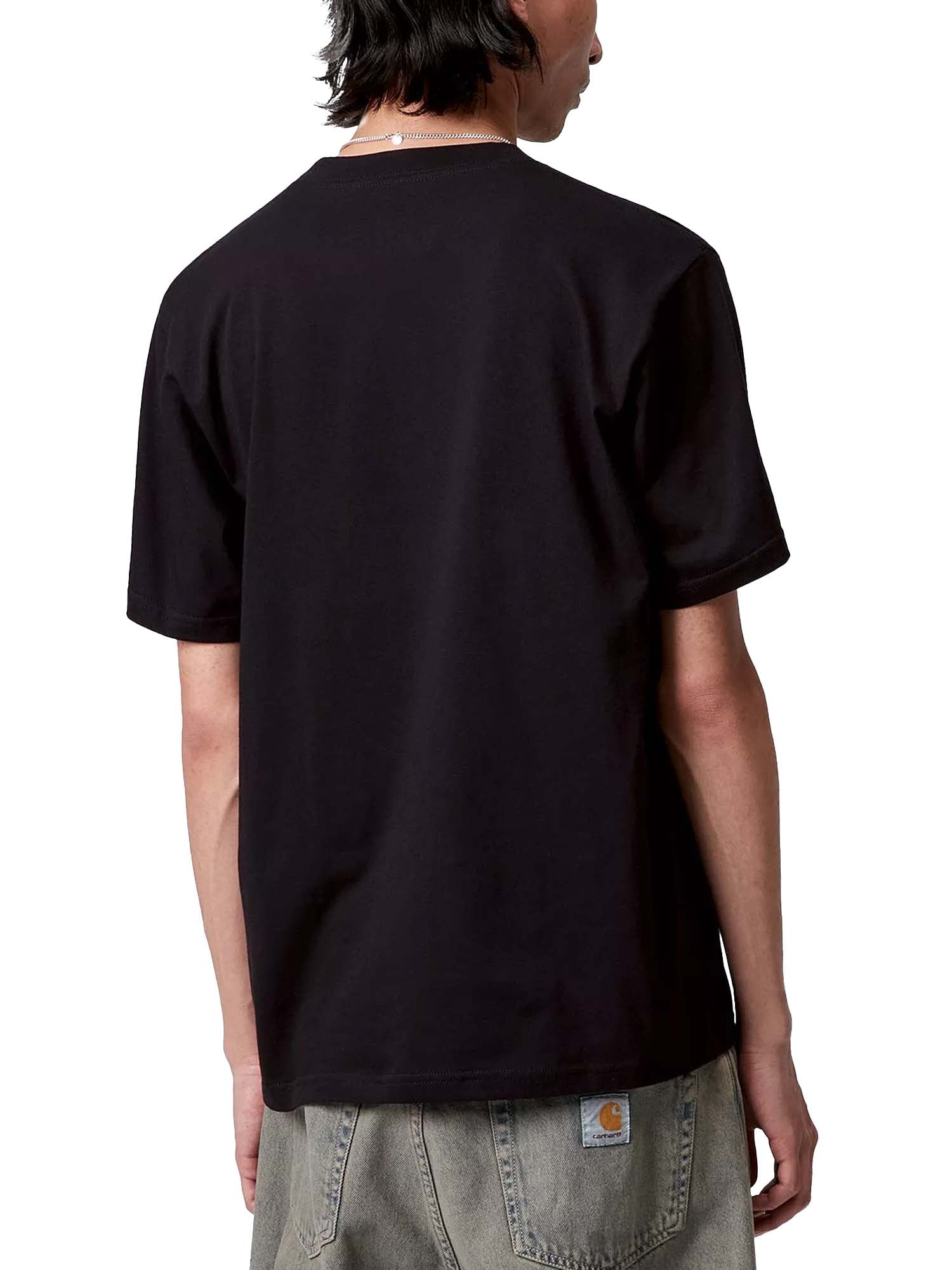 Carhartt Wip T-Shirt S/S Solar Chrome Script Nero