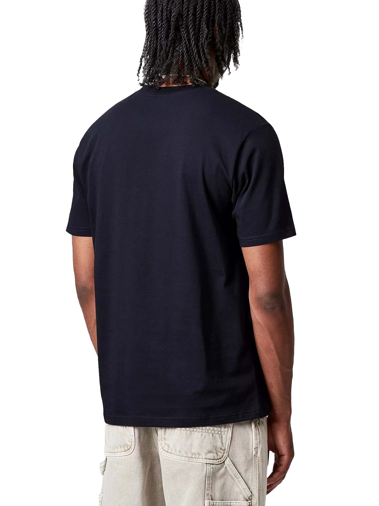 Carhartt Wip T-Shirt S/S Solar Chrome Script Blu