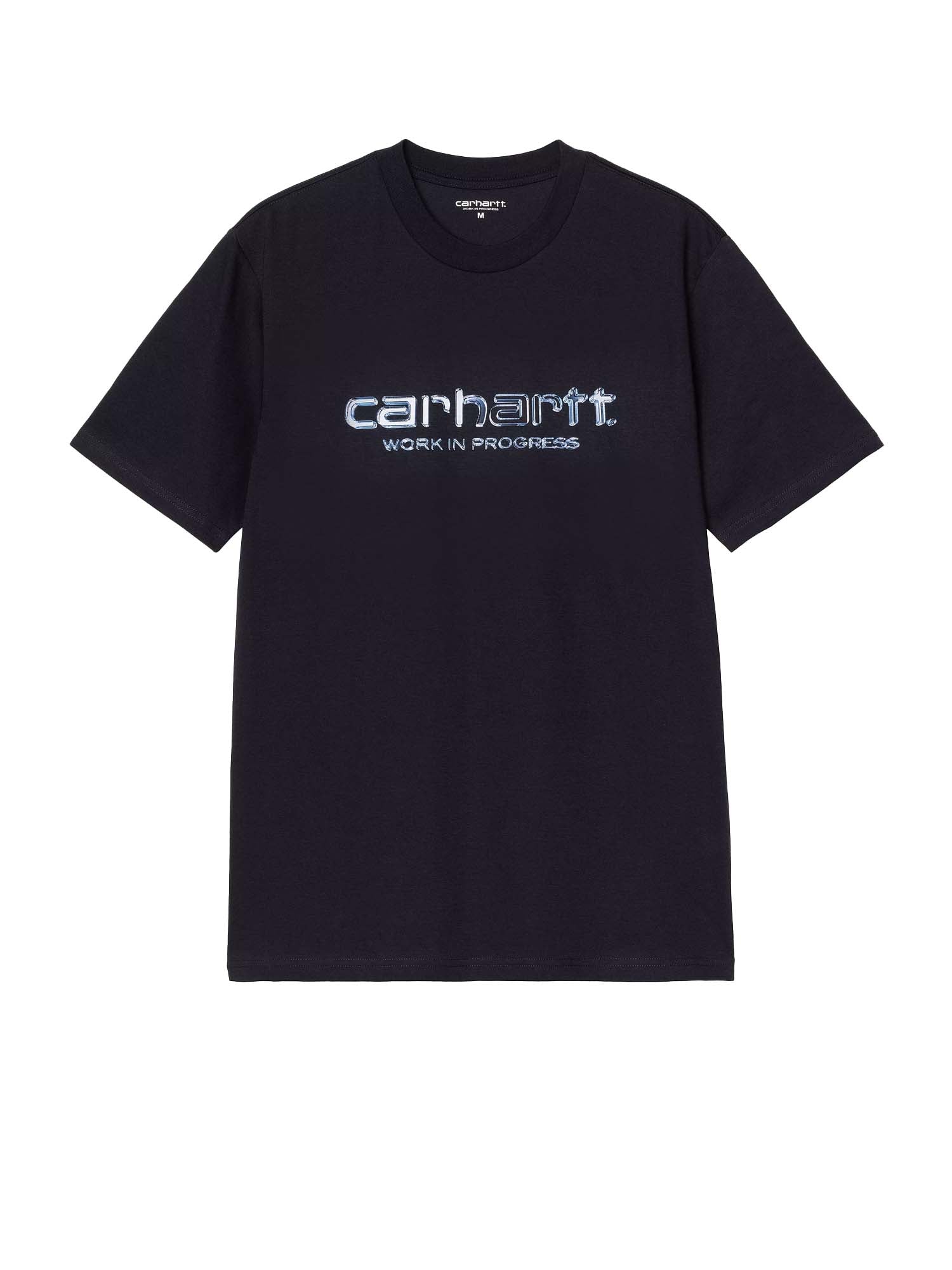 Carhartt Wip T-Shirt S/S Solar Chrome Script Blu