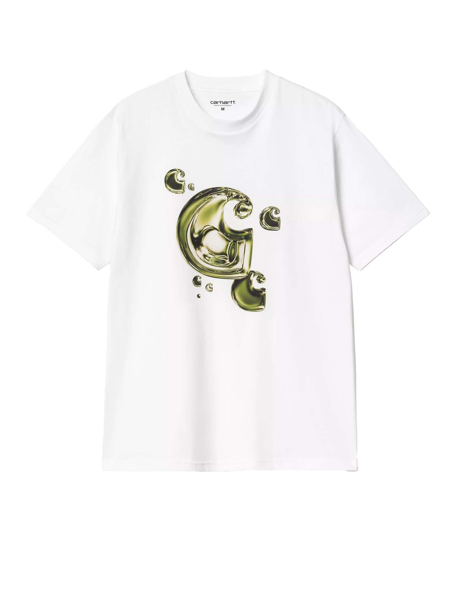 Carhartt Wip S/S Solar Chrome C-Logo T-Shirt Bianco